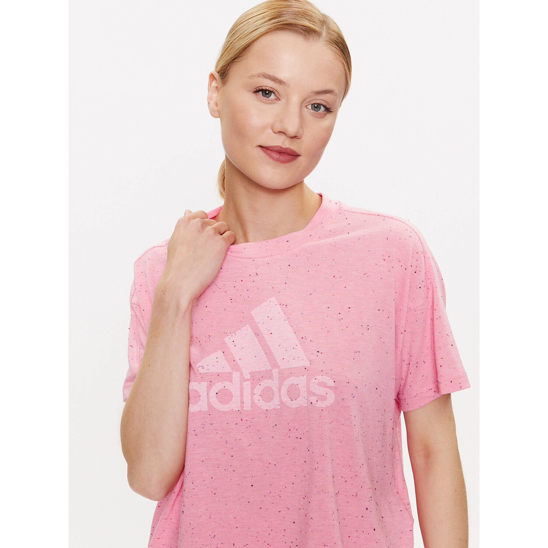 adidas T-Shirt Future Icons Winners T-Shirt IC0496 Růžová Loose Fit - Pepit.cz