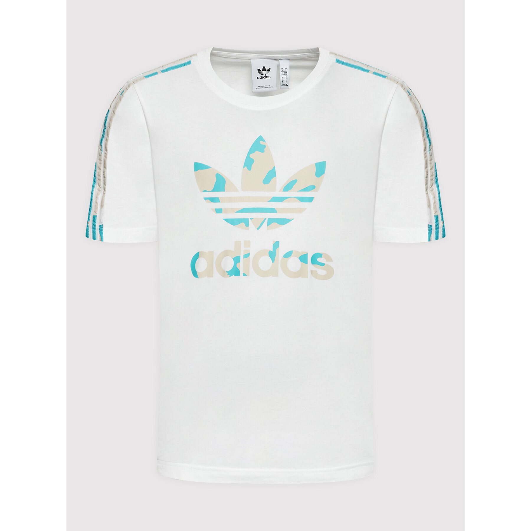 adidas T-Shirt Graphic Camo HF4892 Bílá Regular Fit - Pepit.cz