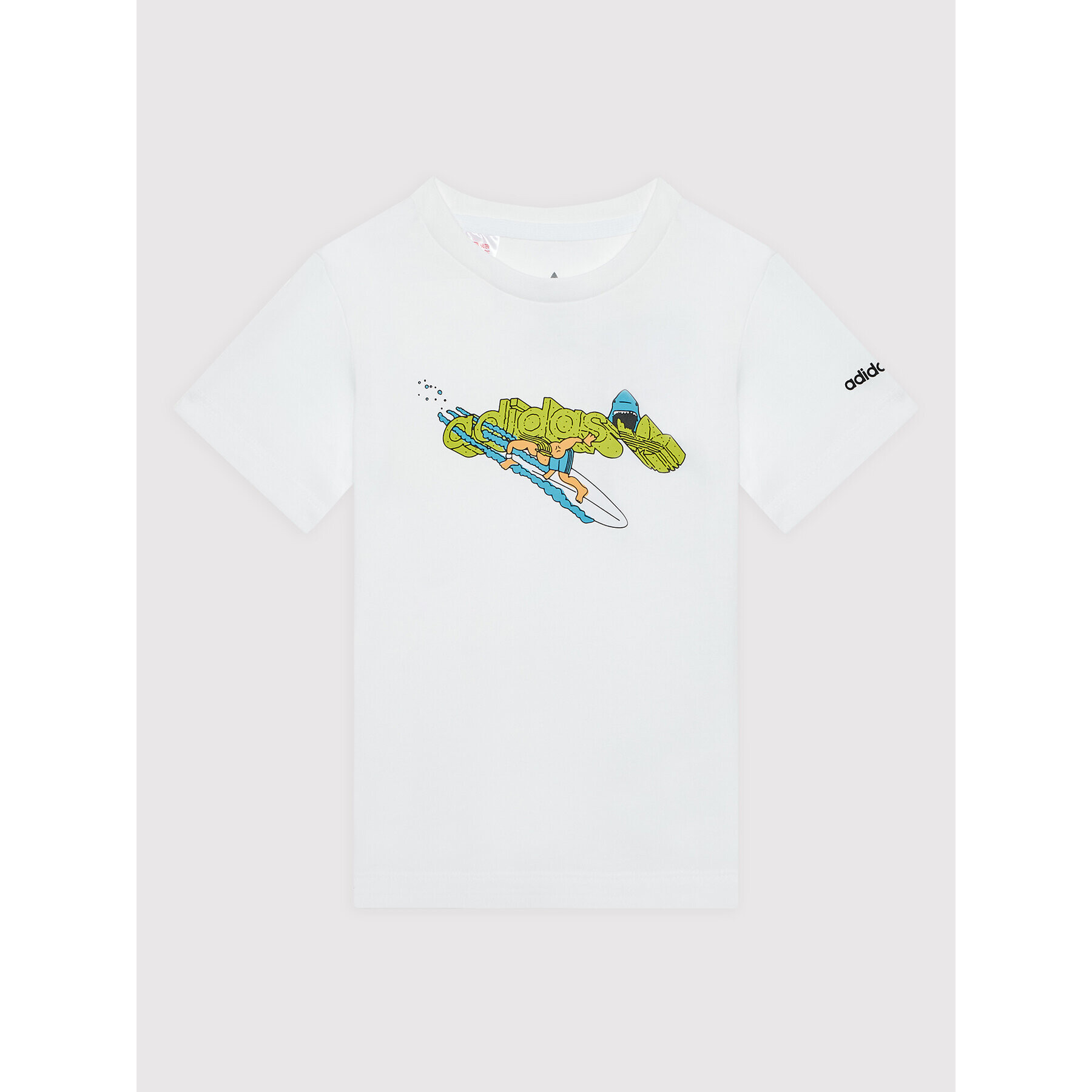 adidas T-Shirt Graphic Stoked Beach HE6908 Bílá Regular Fit - Pepit.cz