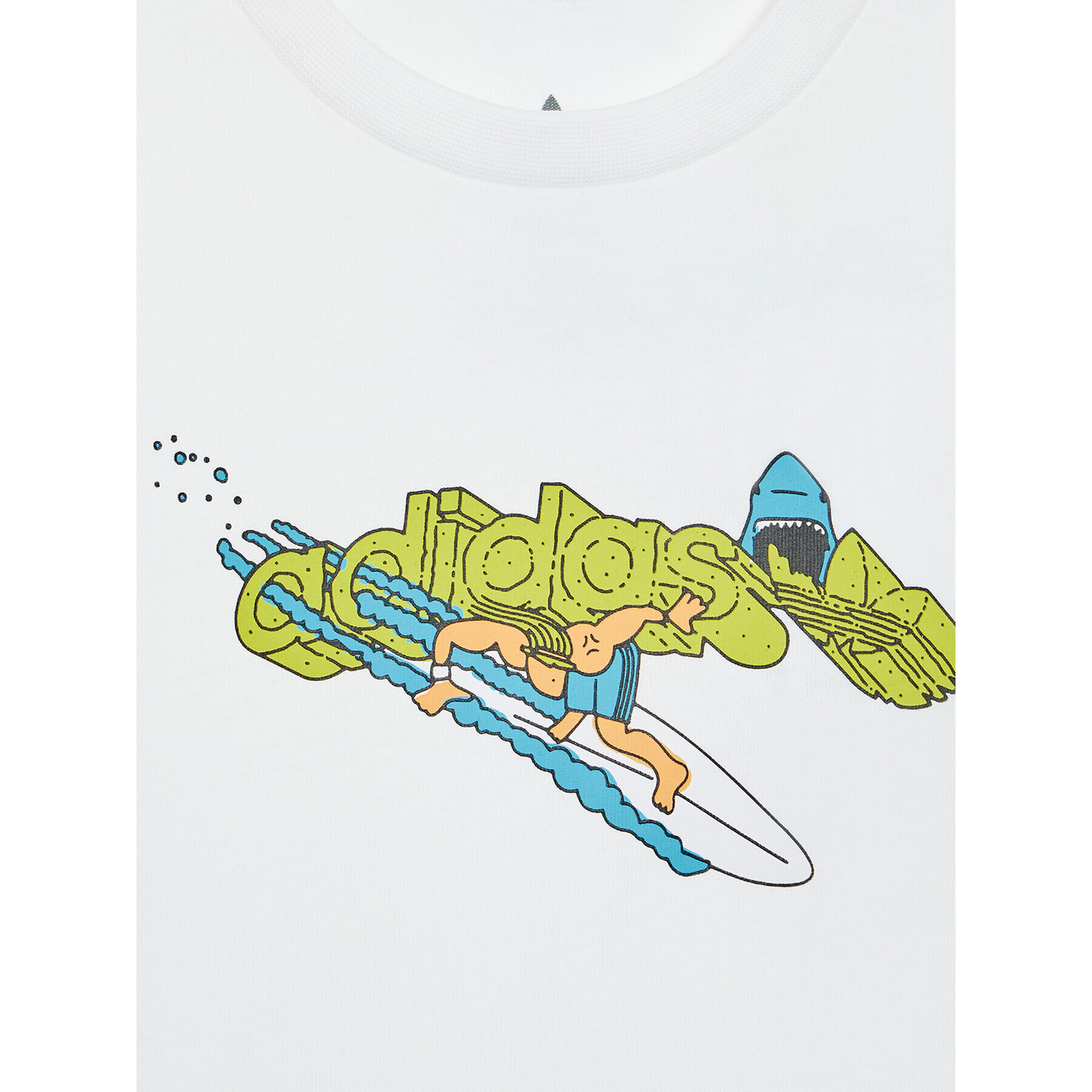 adidas T-Shirt Graphic Stoked Beach HE6908 Bílá Regular Fit - Pepit.cz