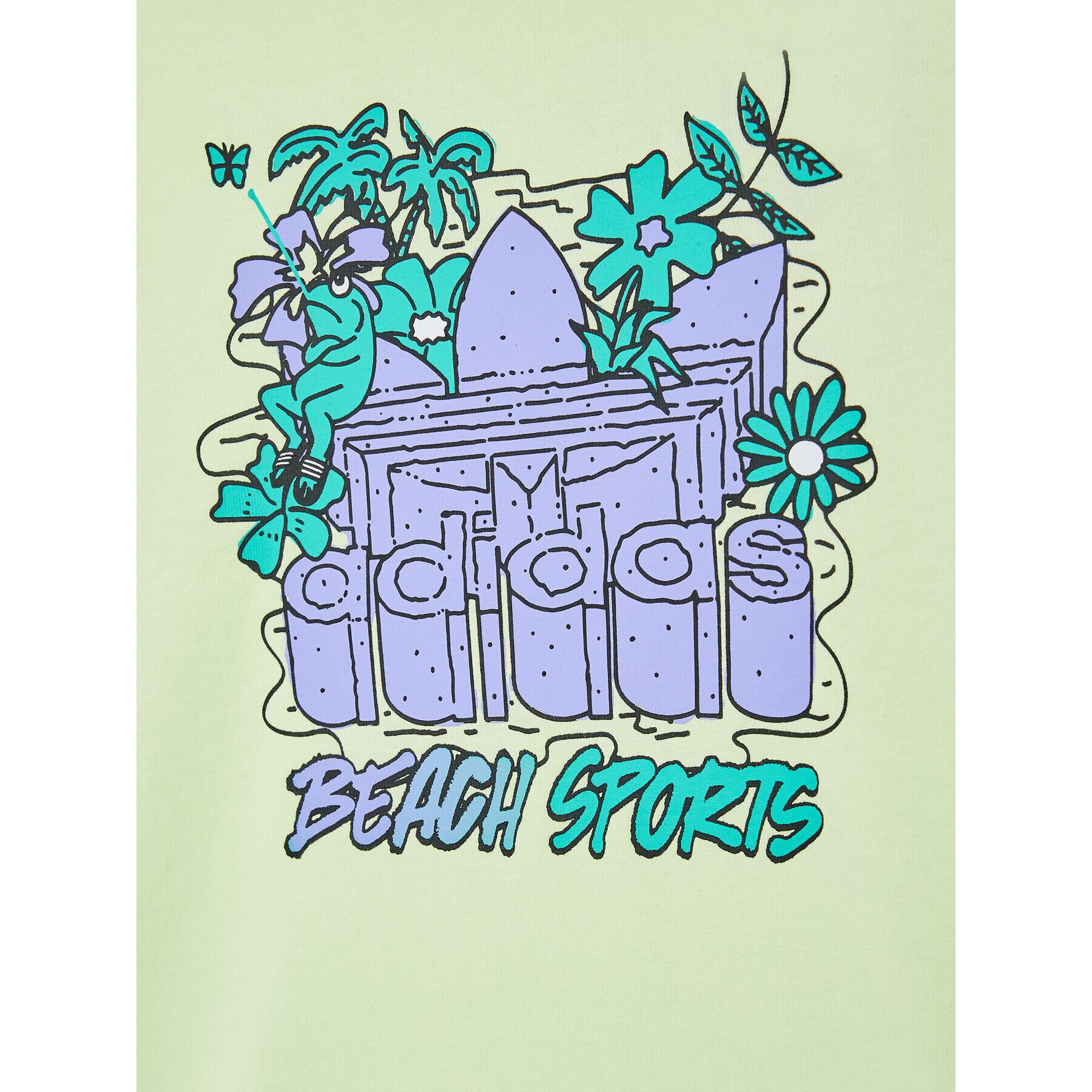 adidas T-Shirt Graphic Stoked Beach HF7434 Žlutá Regular Fit - Pepit.cz