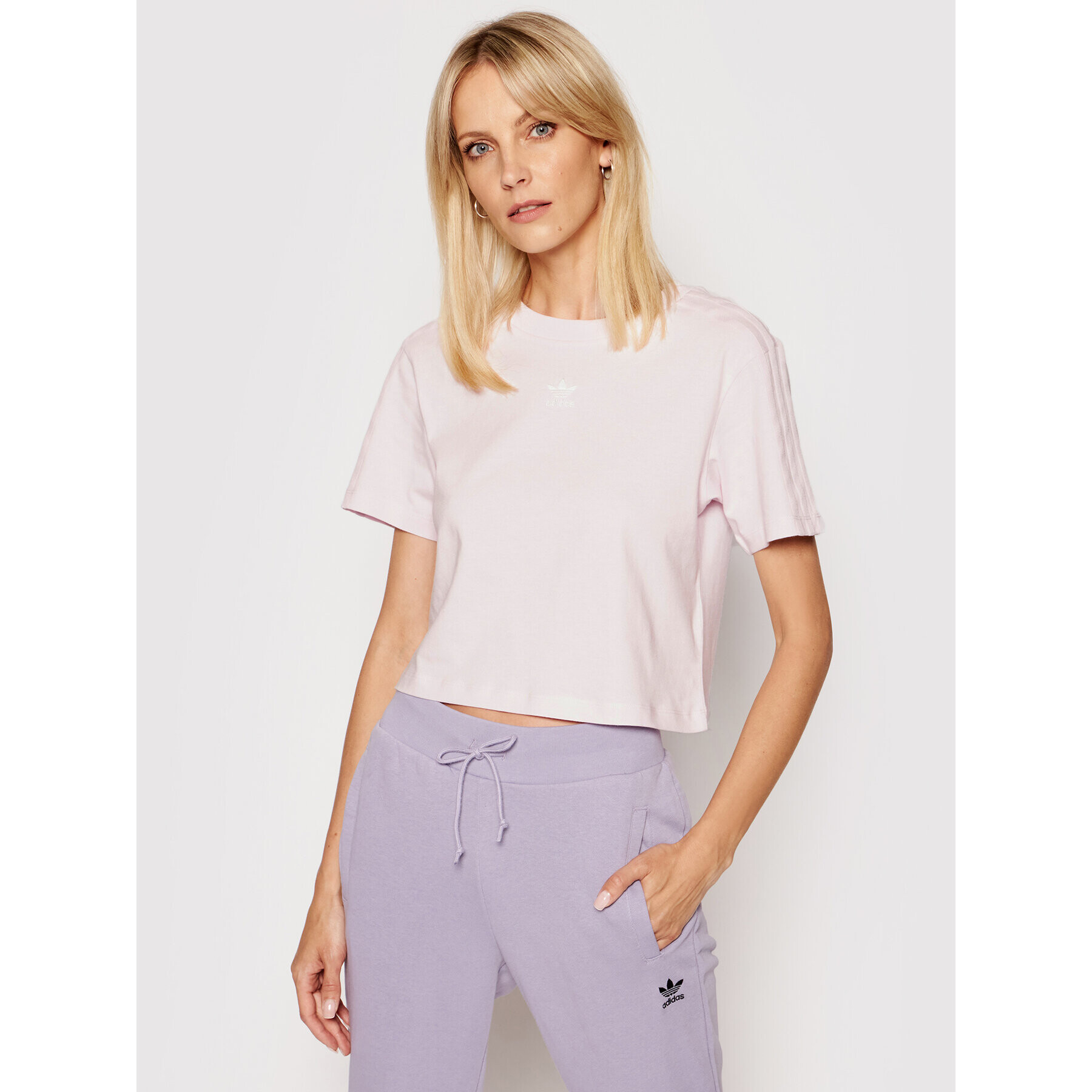 adidas T-Shirt Tennis Luxure Cropped H56453 Růžová Cropped Fit - Pepit.cz