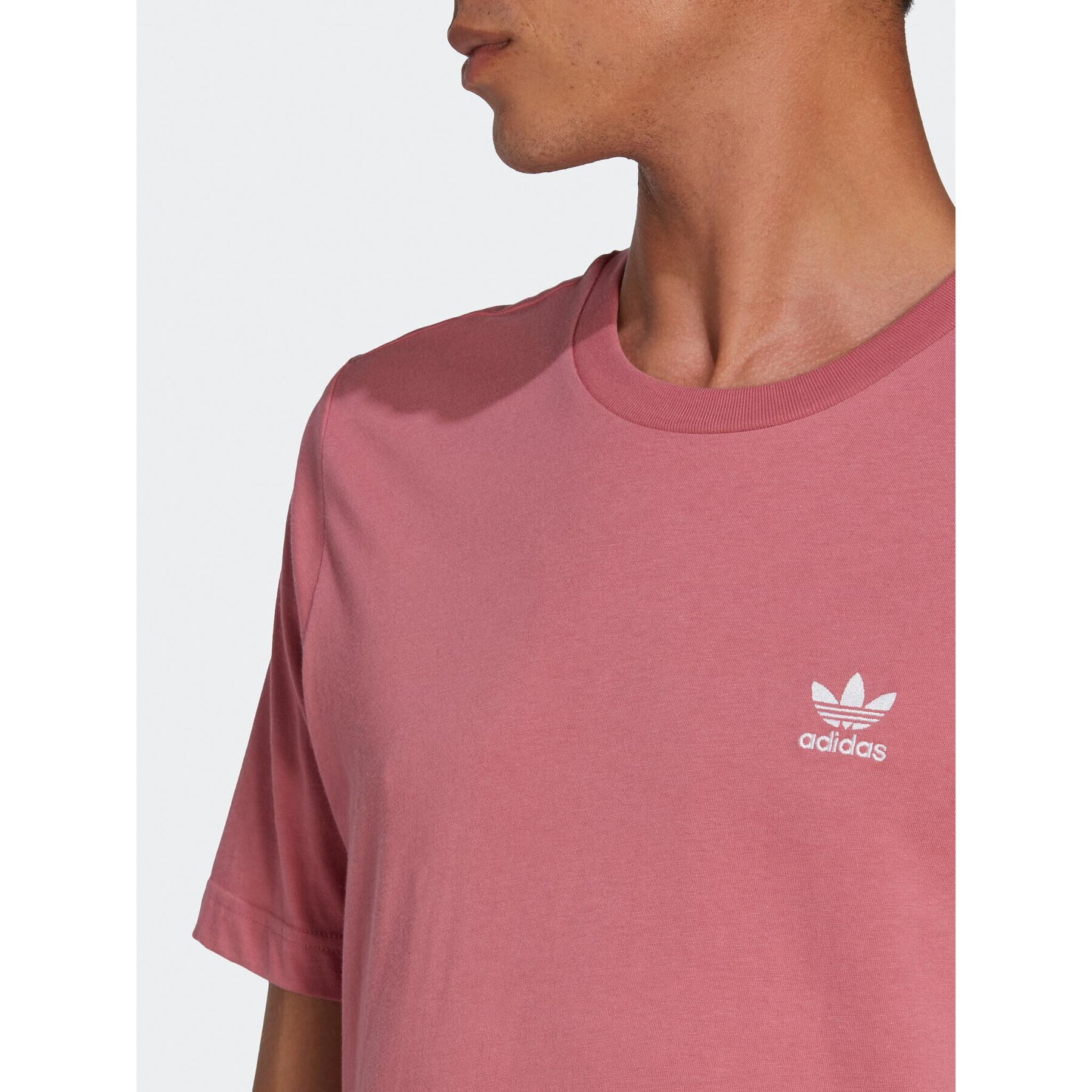 adidas T-Shirt Trefoil Essentials IA4875 Růžová Regular Fit - Pepit.cz