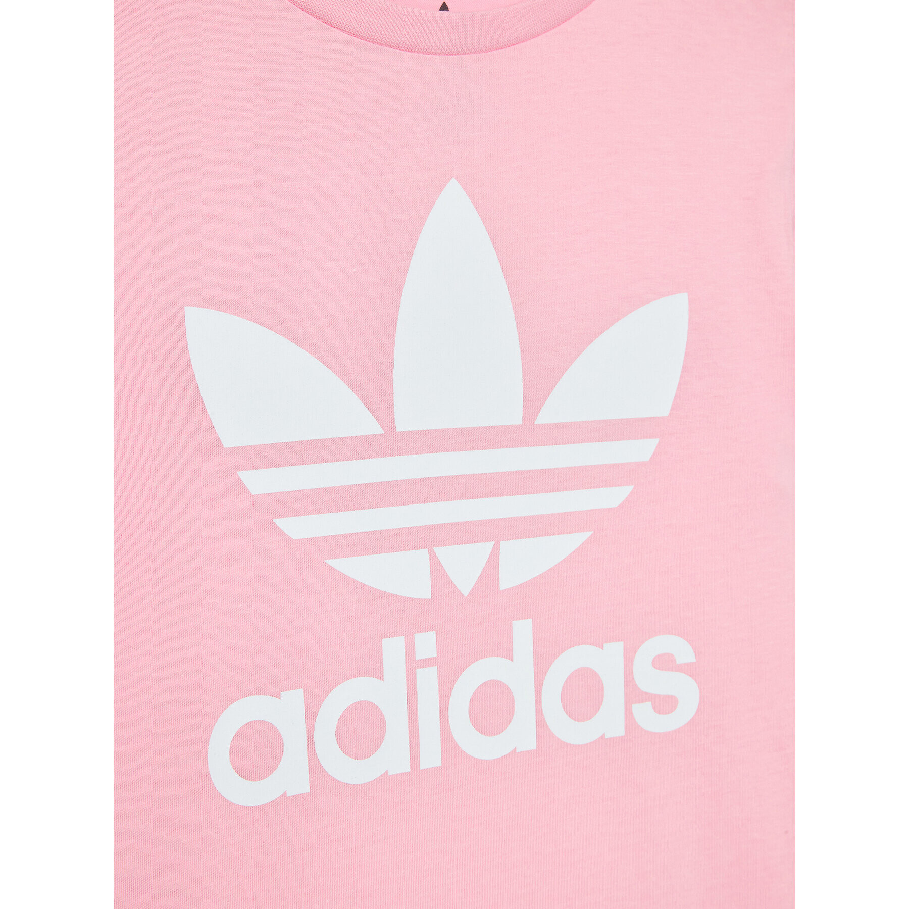 adidas T-Shirt Trefoil HC9585 Růžová Regular Fit - Pepit.cz