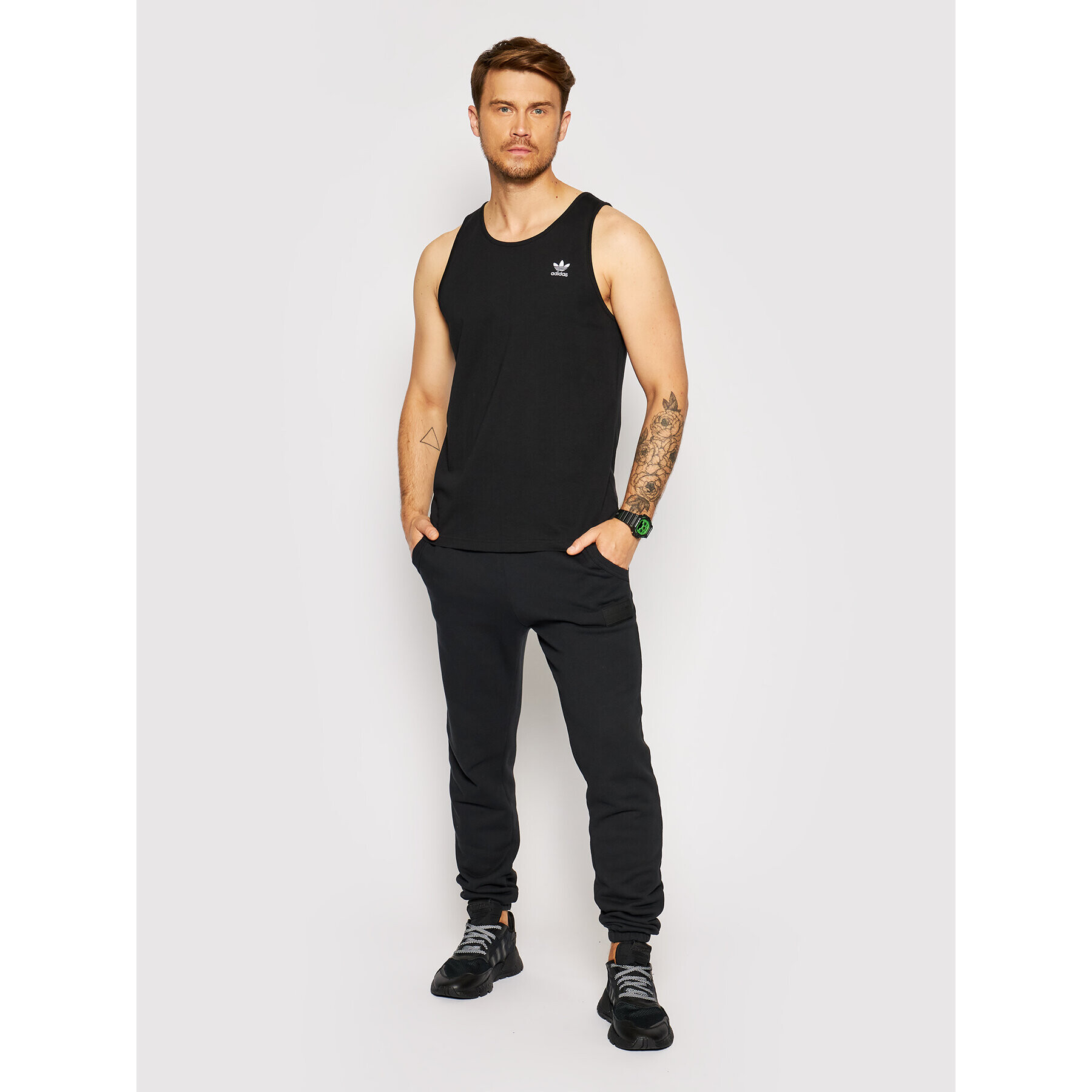 adidas Tank top adicolor Essentials Trefoil H35498 Černá Regular Fit - Pepit.cz