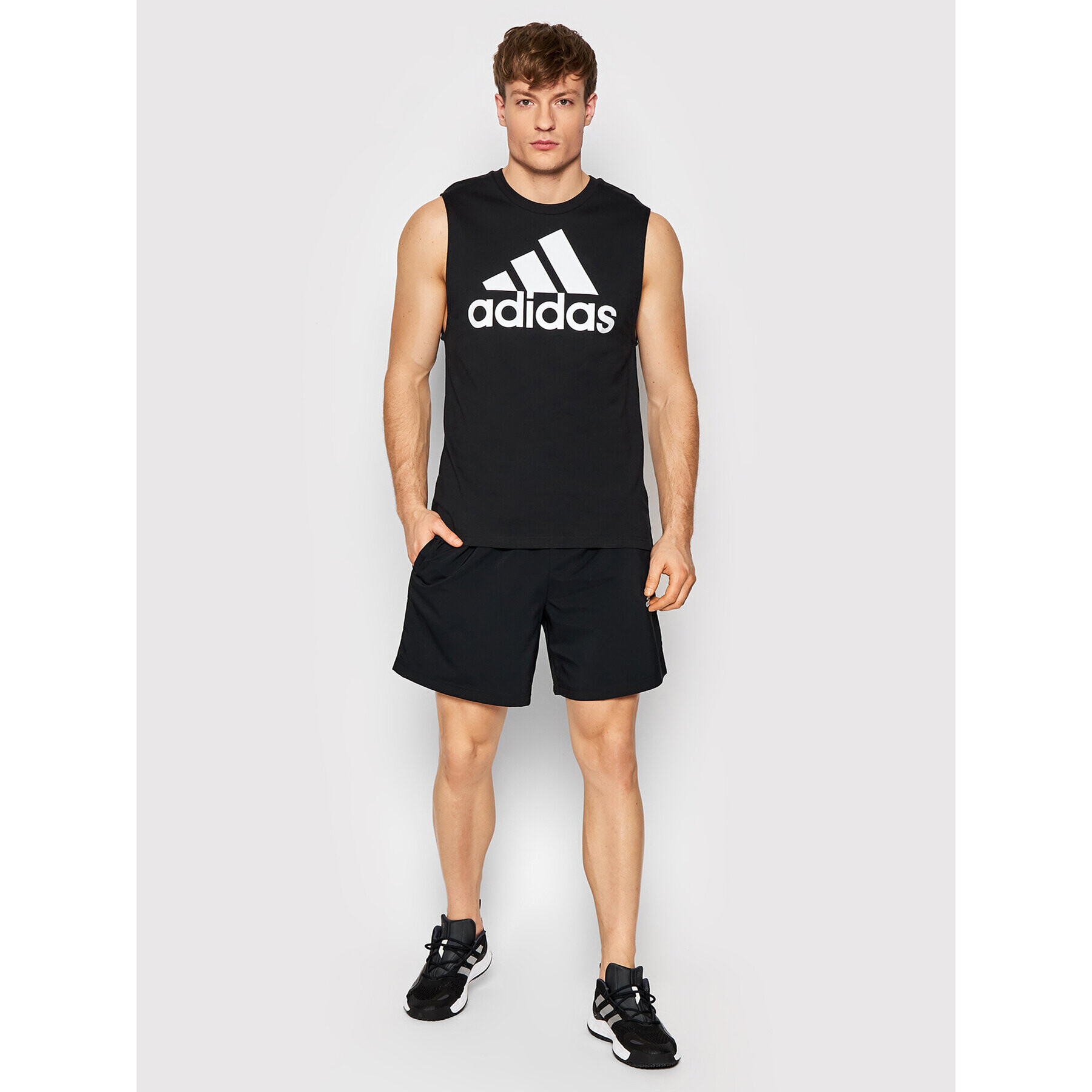 adidas Tank top Essentials Big Logo GR9599 Černá Regular Fit - Pepit.cz