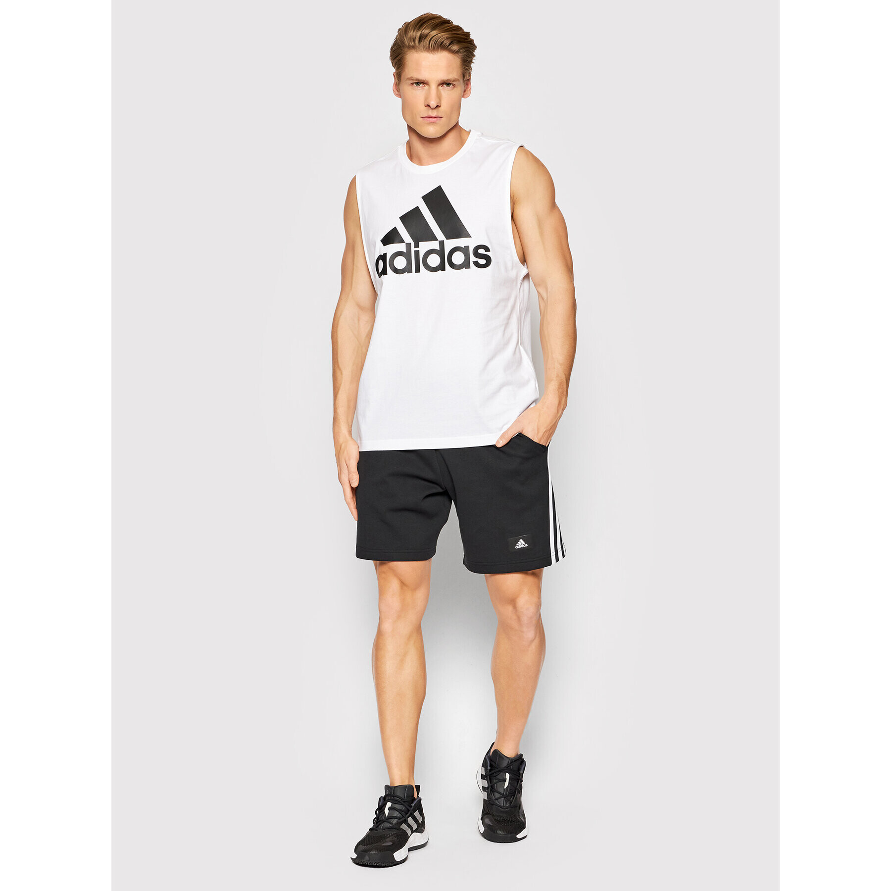 adidas Tank top Essentials Big Logo H14640 Bílá Regular Fit - Pepit.cz