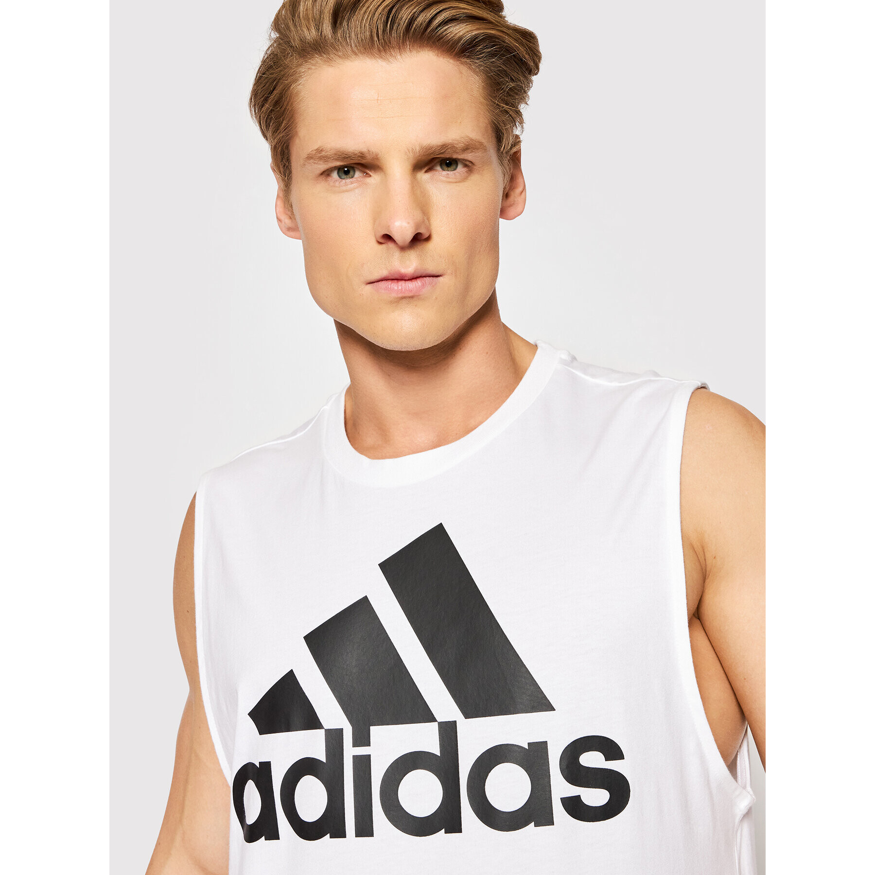 adidas Tank top Essentials Big Logo H14640 Bílá Regular Fit - Pepit.cz