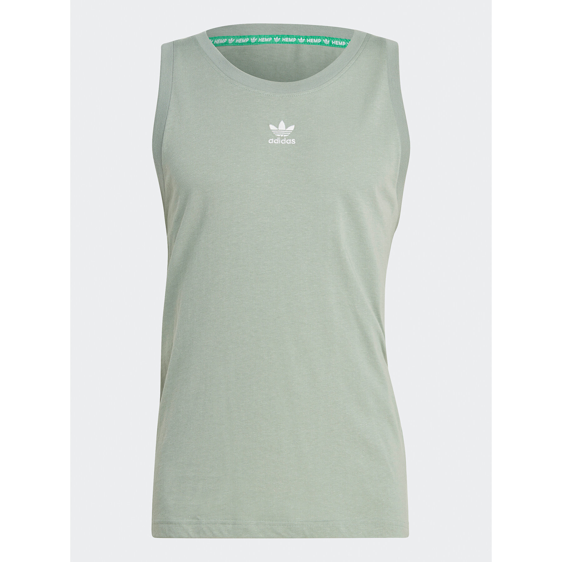 adidas Tank top Essentials+ Made With Hemp Tank Top HR2958 Zelená Slim Fit - Pepit.cz