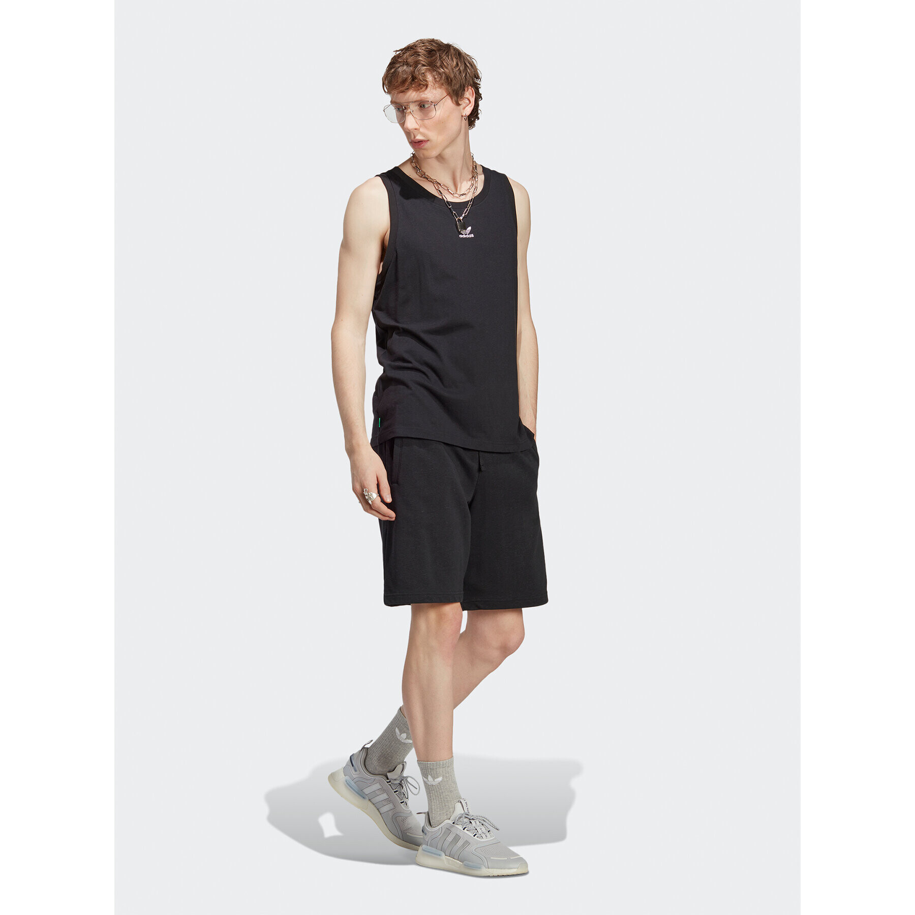 adidas Tank top Essentials+ Made With Hemp Tank Top HR8619 Černá Slim Fit - Pepit.cz