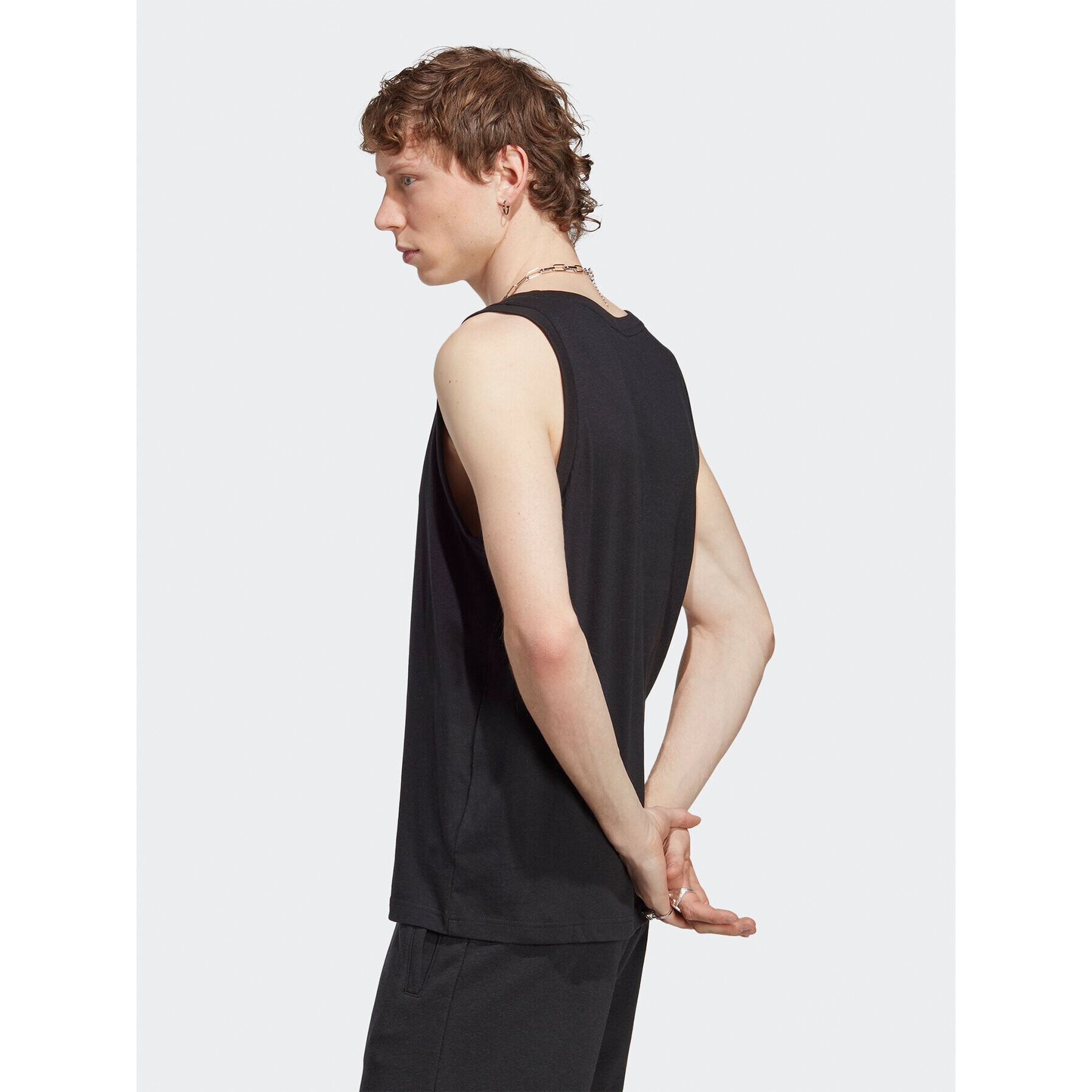 adidas Tank top Essentials+ Made With Hemp Tank Top HR8619 Černá Slim Fit - Pepit.cz