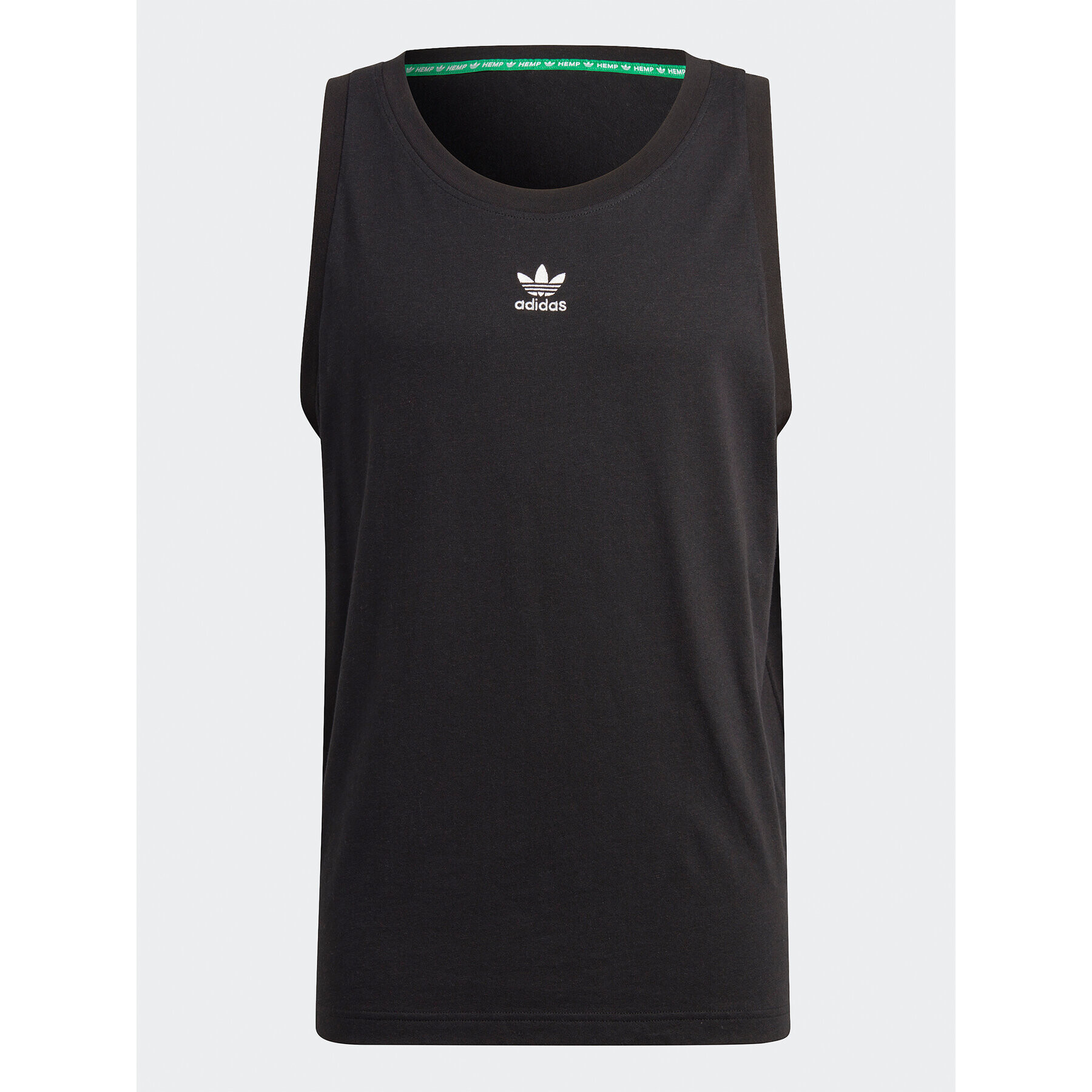 adidas Tank top Essentials+ Made With Hemp Tank Top HR8619 Černá Slim Fit - Pepit.cz