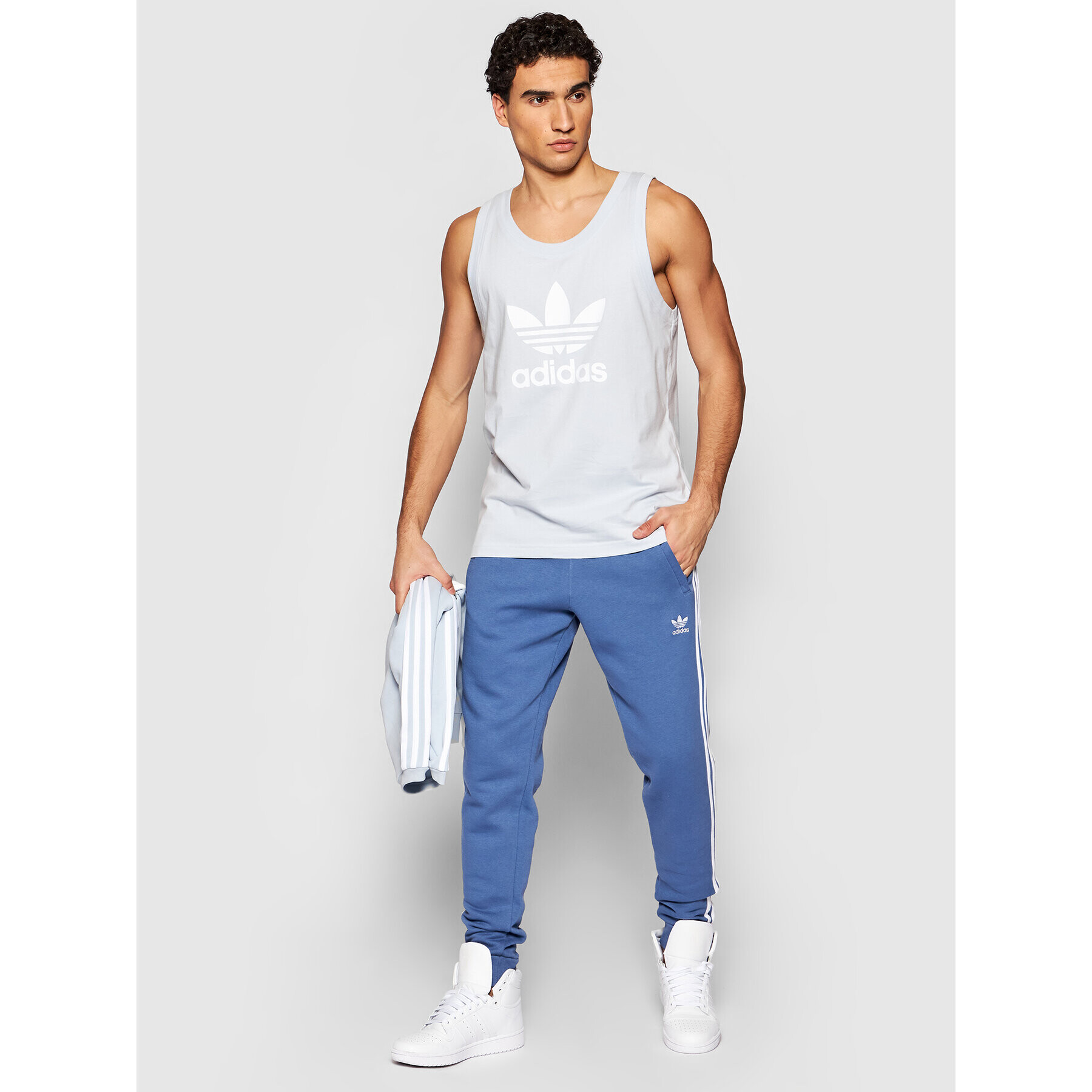 adidas Tank top Trefoil GN3488 Modrá Regular Fit - Pepit.cz