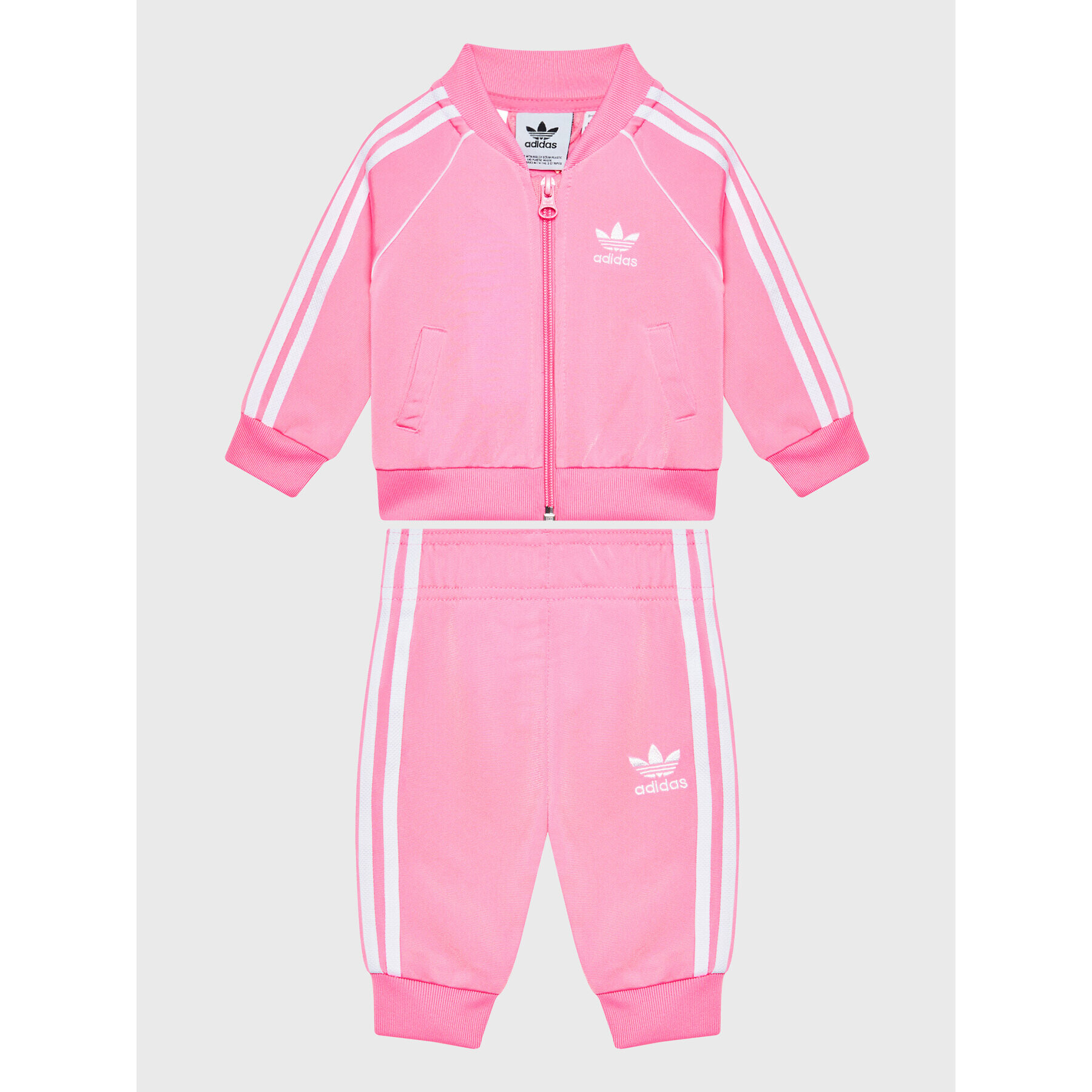 adidas Tepláková souprava adicolor HK7485 Růžová Regular Fit - Pepit.cz