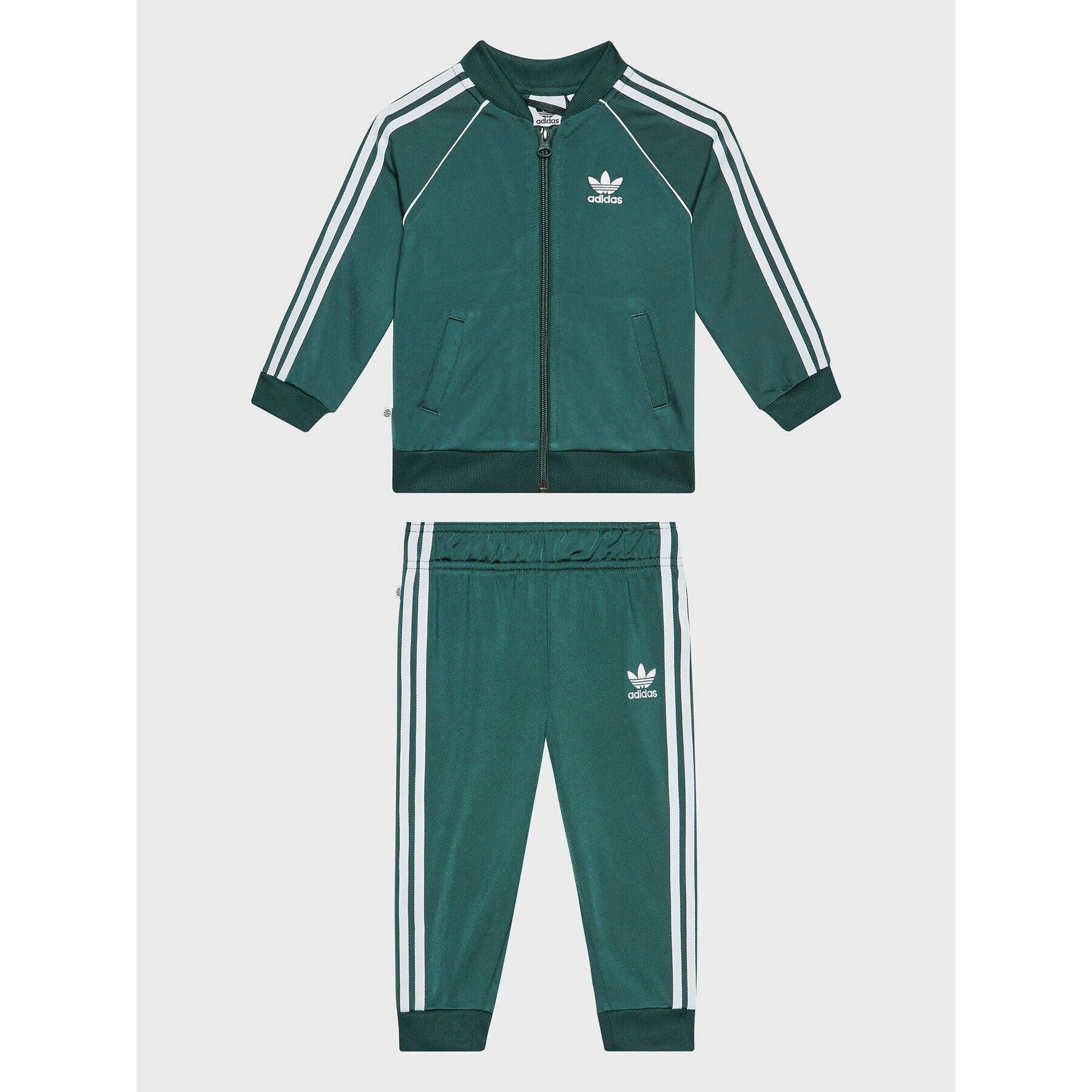 adidas Tepláková souprava adicolor HK7487 Zelená Regular Fit - Pepit.cz