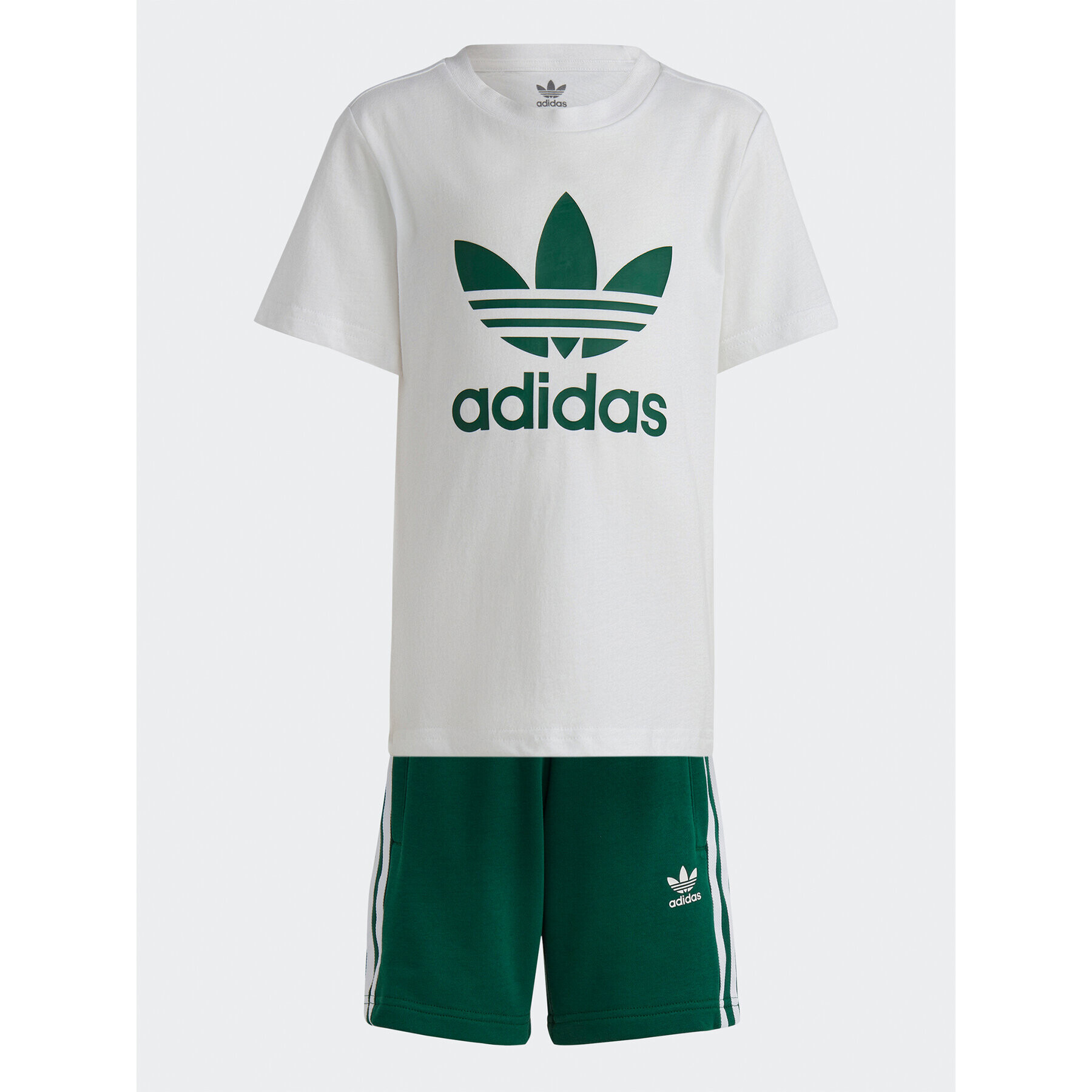 adidas Tepláková souprava Adicolor Shorts and Tee Set IB8663 Zelená Regular Fit - Pepit.cz