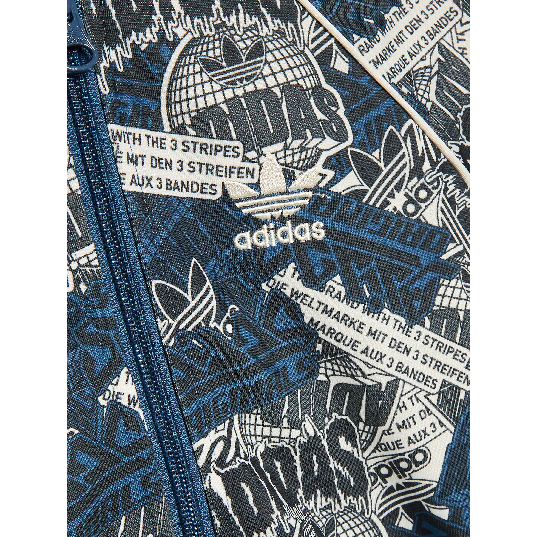 adidas Tepláková souprava Allover Print HK0402 Tmavomodrá Regular Fit - Pepit.cz