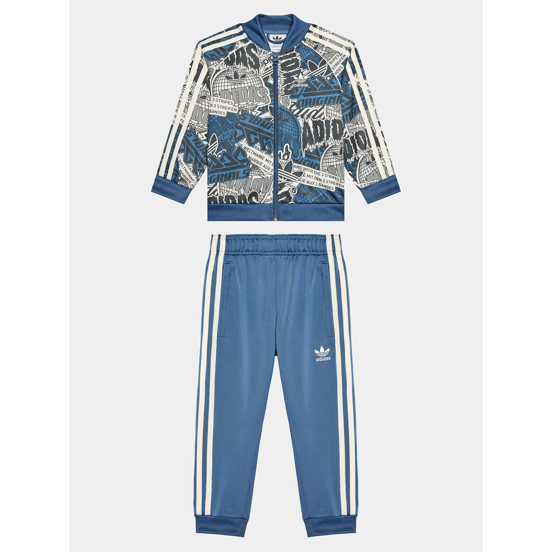 adidas Tepláková souprava Allover Print HK2817 Tmavomodrá Regular Fit - Pepit.cz