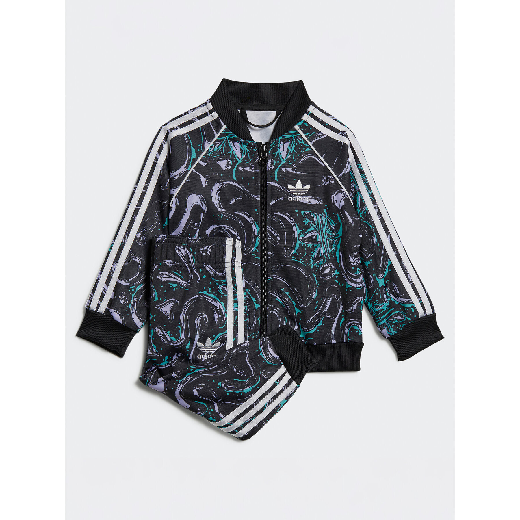 adidas Tepláková souprava Allover Print SST Set HL9426 Černá Regular Fit - Pepit.cz