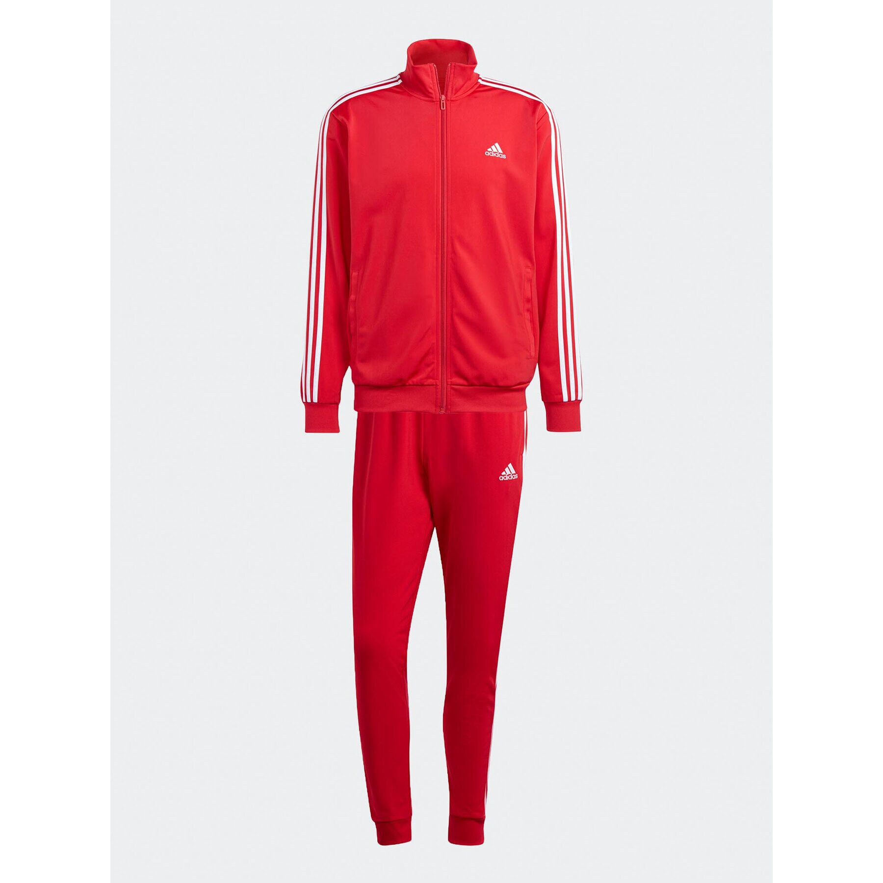 adidas Tepláková souprava Basic 3-Stripes IJ6056 Červená Regular Fit - Pepit.cz