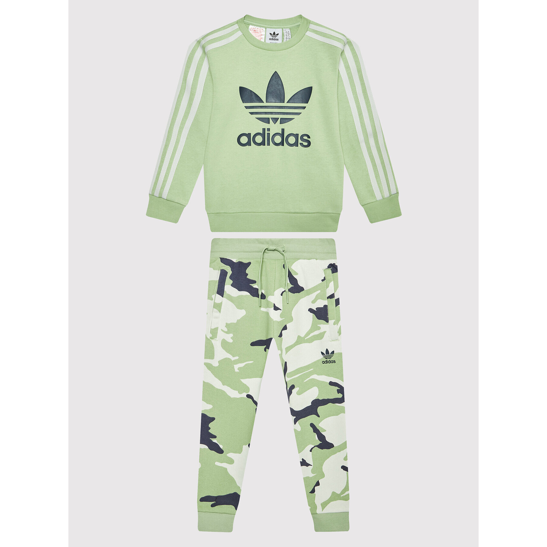 adidas Tepláková souprava Camo Crew HC1927 Zelená Regular Fit - Pepit.cz