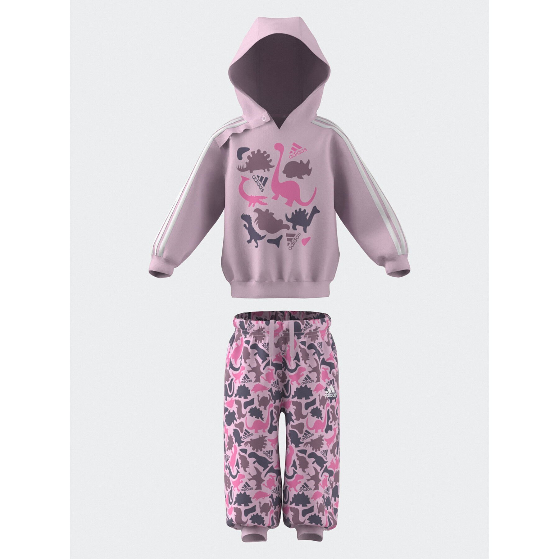 adidas Tepláková souprava Dino Camo Allover Print French Terry Jogger Set IK8330 Růžová - Pepit.cz