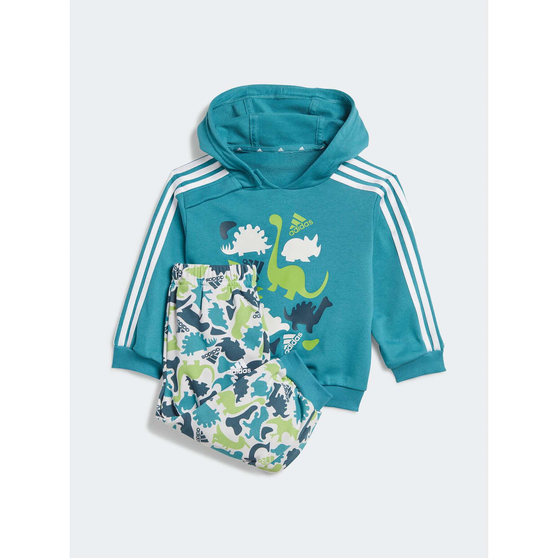 adidas Tepláková souprava Dino Camo Allover Print French Terry Jogger Set IM1662 Tyrkysová - Pepit.cz