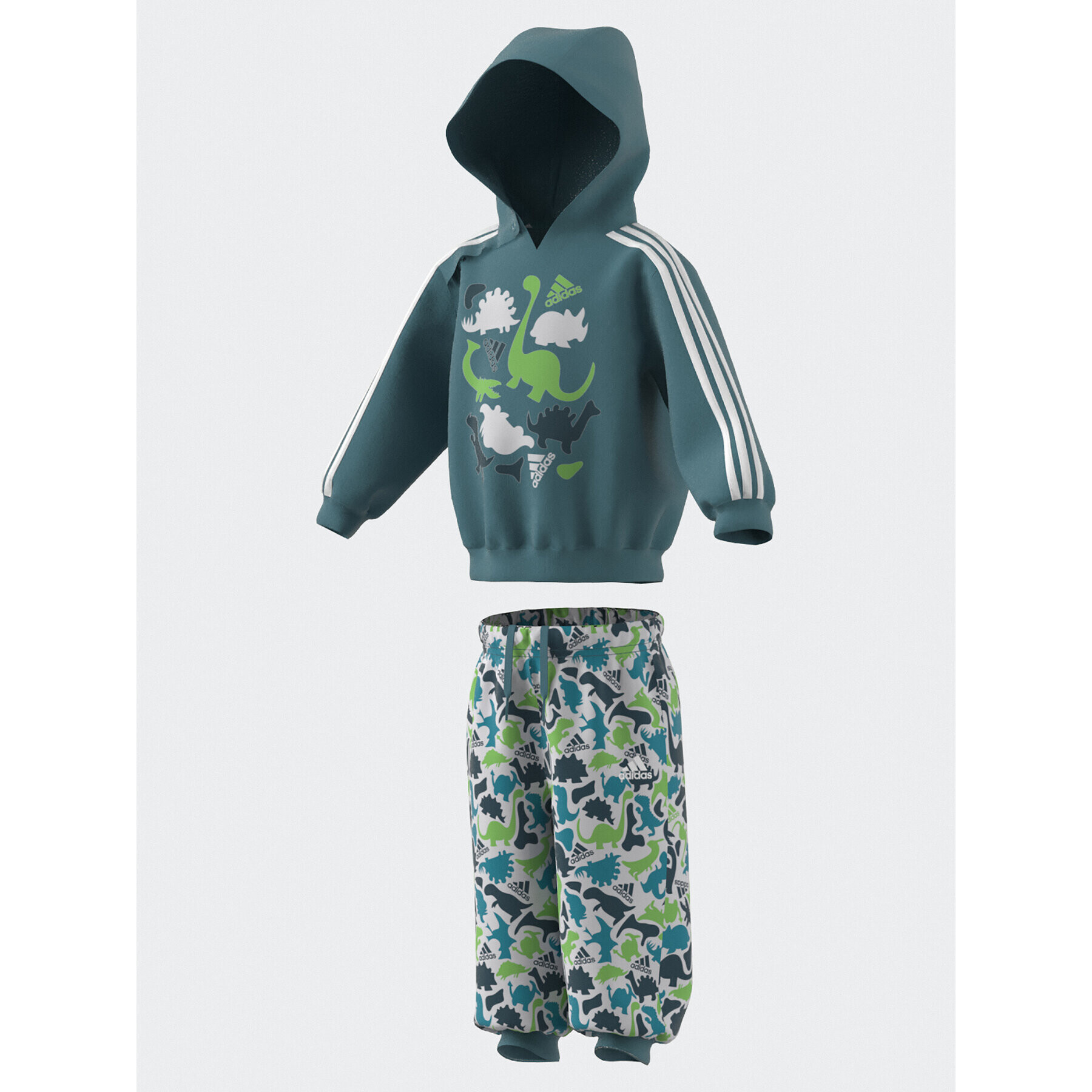 adidas Tepláková souprava Dino Camo Allover Print French Terry Jogger Set IM1662 Tyrkysová - Pepit.cz