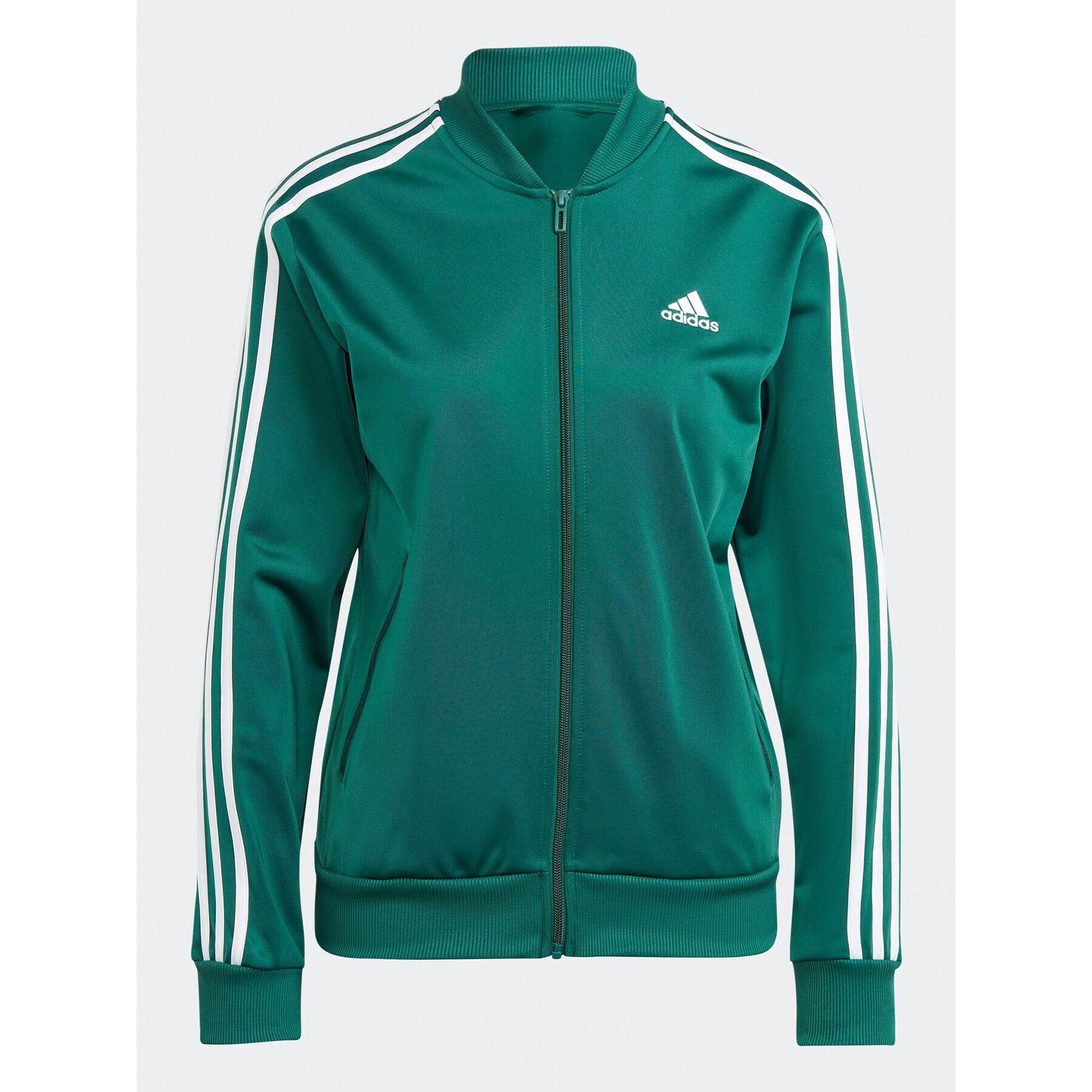 adidas Tepláková souprava Essentials 3-Stripes IJ8785 Zelená Slim Fit - Pepit.cz