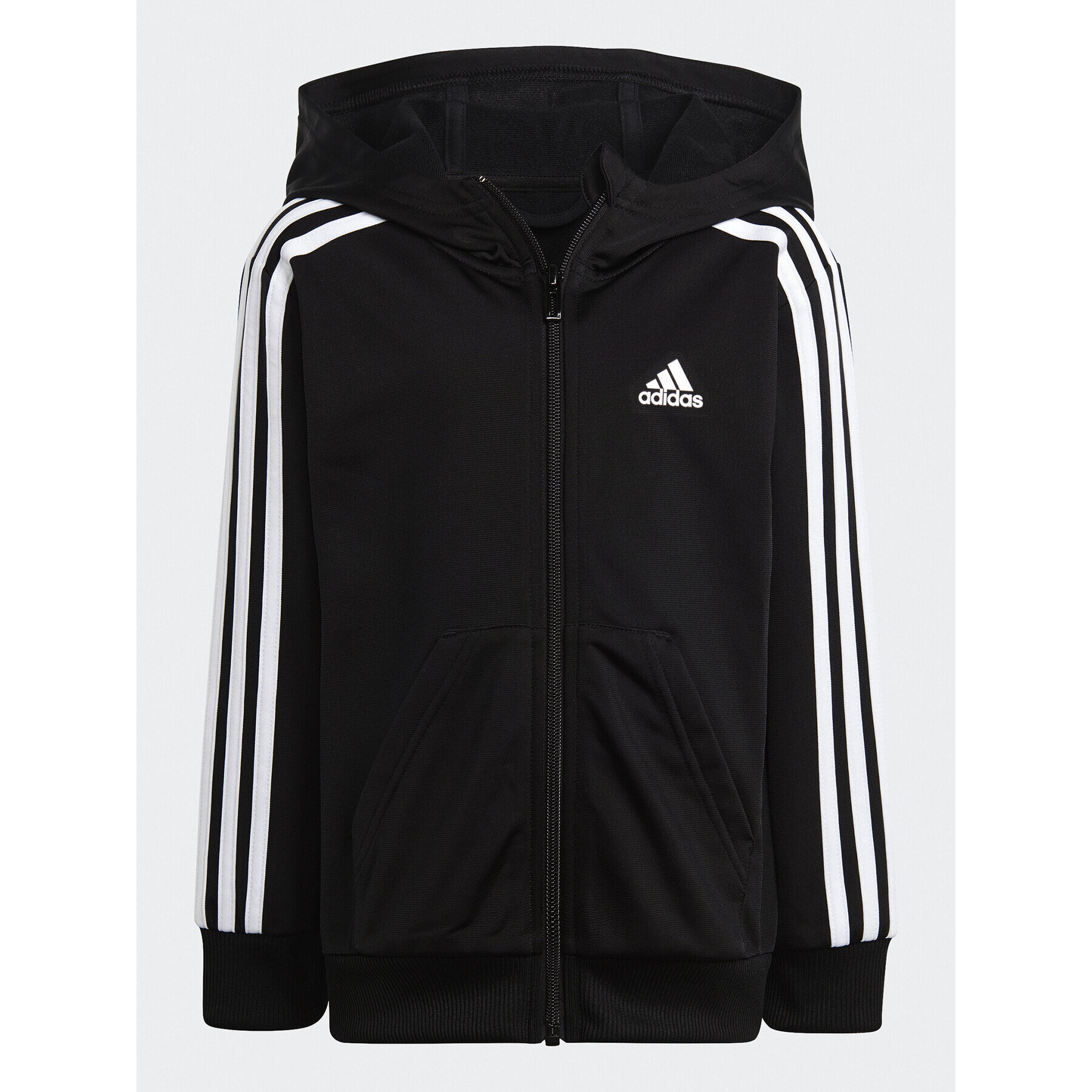 adidas Tepláková souprava Essentials 3-Stripes Shiny Tracksuit HR5906 Černá Slim Fit - Pepit.cz