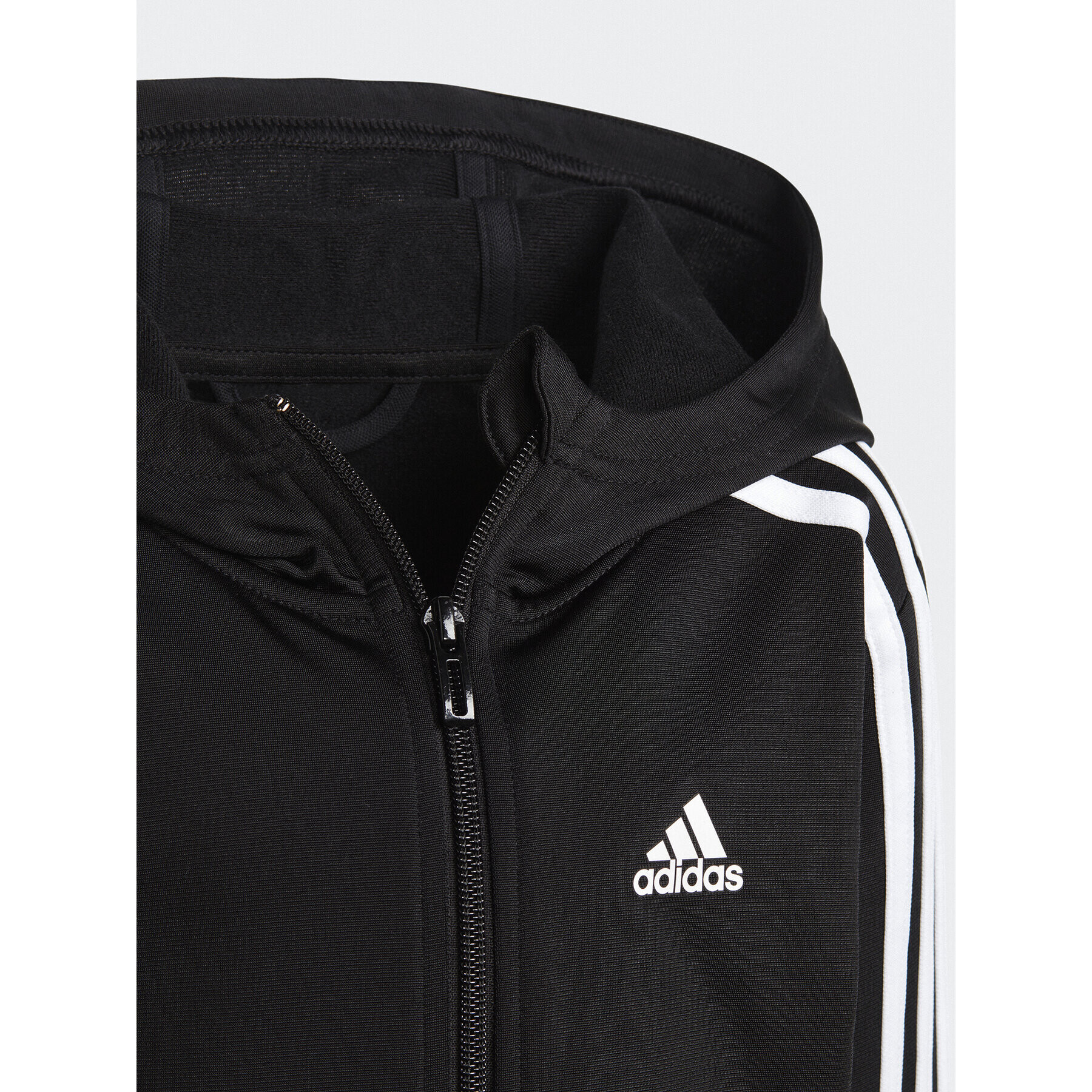 adidas Tepláková souprava Essentials 3-Stripes Shiny Tracksuit HR5906 Černá Slim Fit - Pepit.cz