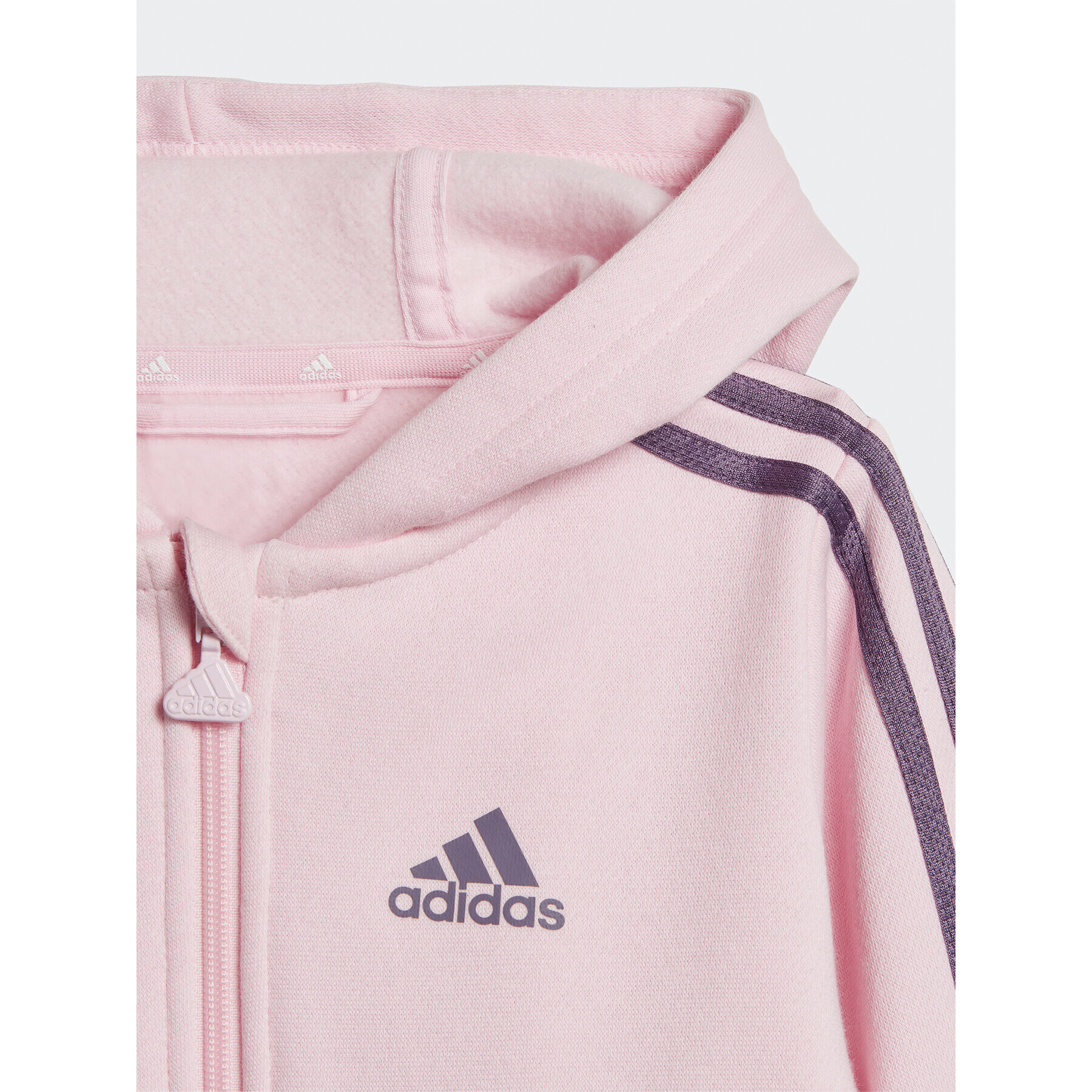 adidas Tepláková souprava Essentials Full-Zip Hooded Jogger Set IJ8851 Růžová Regular Fit - Pepit.cz