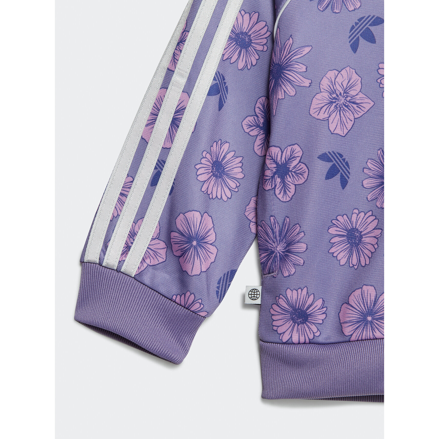 adidas Tepláková souprava Floral Sweat Suit Set IC8783 Fialová Regular Fit - Pepit.cz