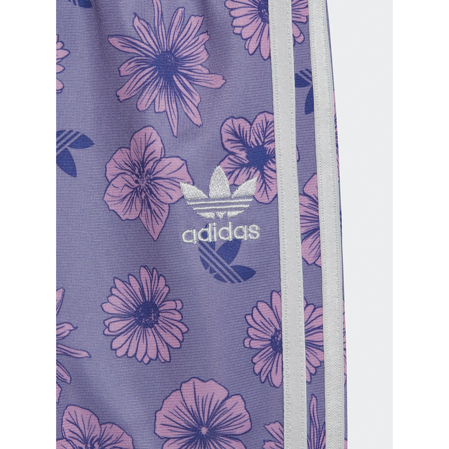 adidas Tepláková souprava Floral Sweat Suit Set IC8783 Fialová Regular Fit - Pepit.cz