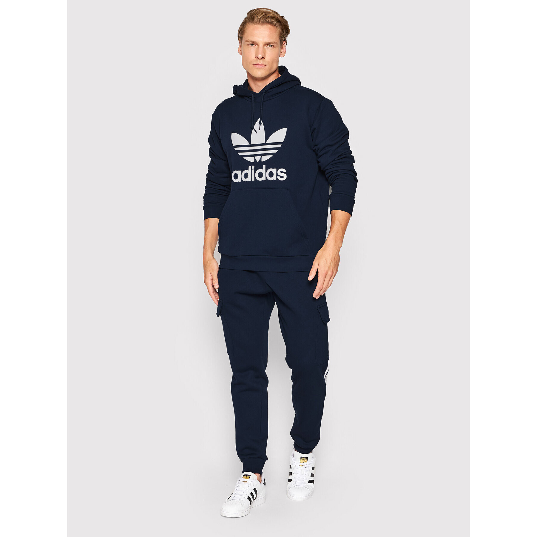 adidas Teplákové kalhoty 3 Stripes HK9687 Tmavomodrá Regular Fit - Pepit.cz