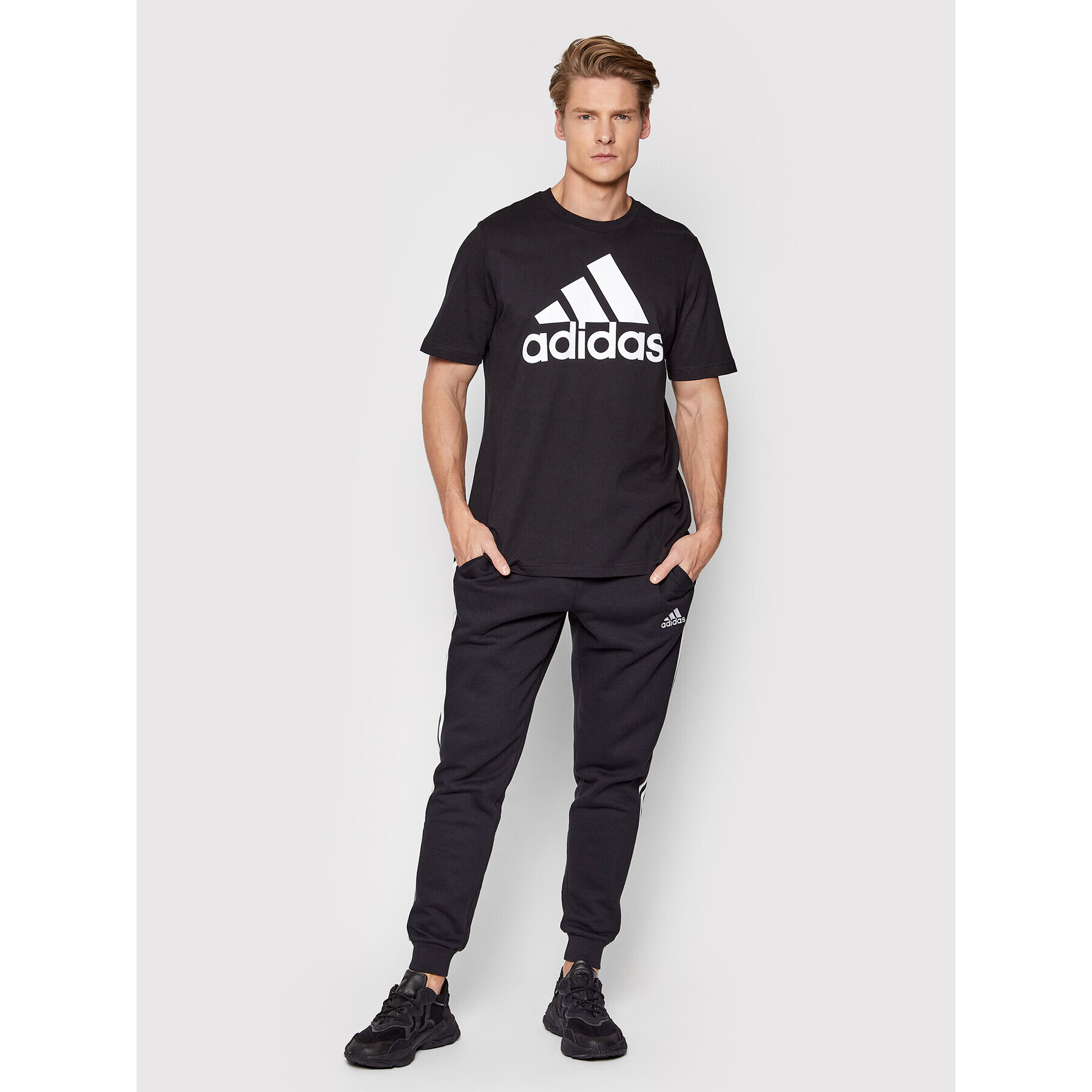 adidas Teplákové kalhoty 3s Fl GM1089 Černá Slim Fit - Pepit.cz