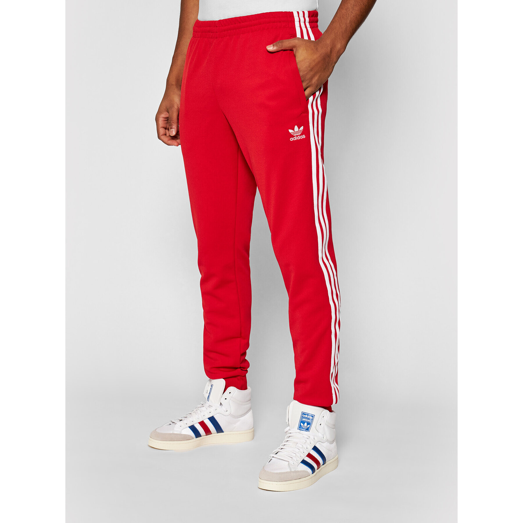 adidas Teplákové kalhoty adicolor Classics GF0208 Červená Slim Fit - Pepit.cz