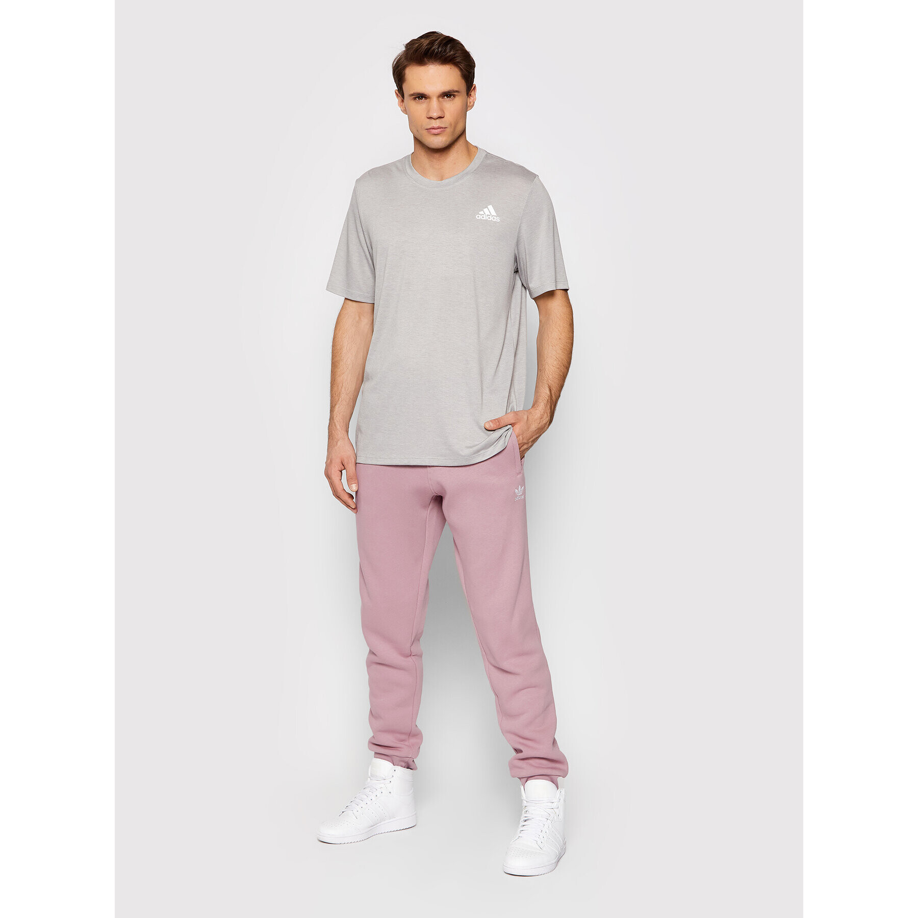 adidas Teplákové kalhoty adicolor Essentials HE9411 Fialová Slim Fit - Pepit.cz