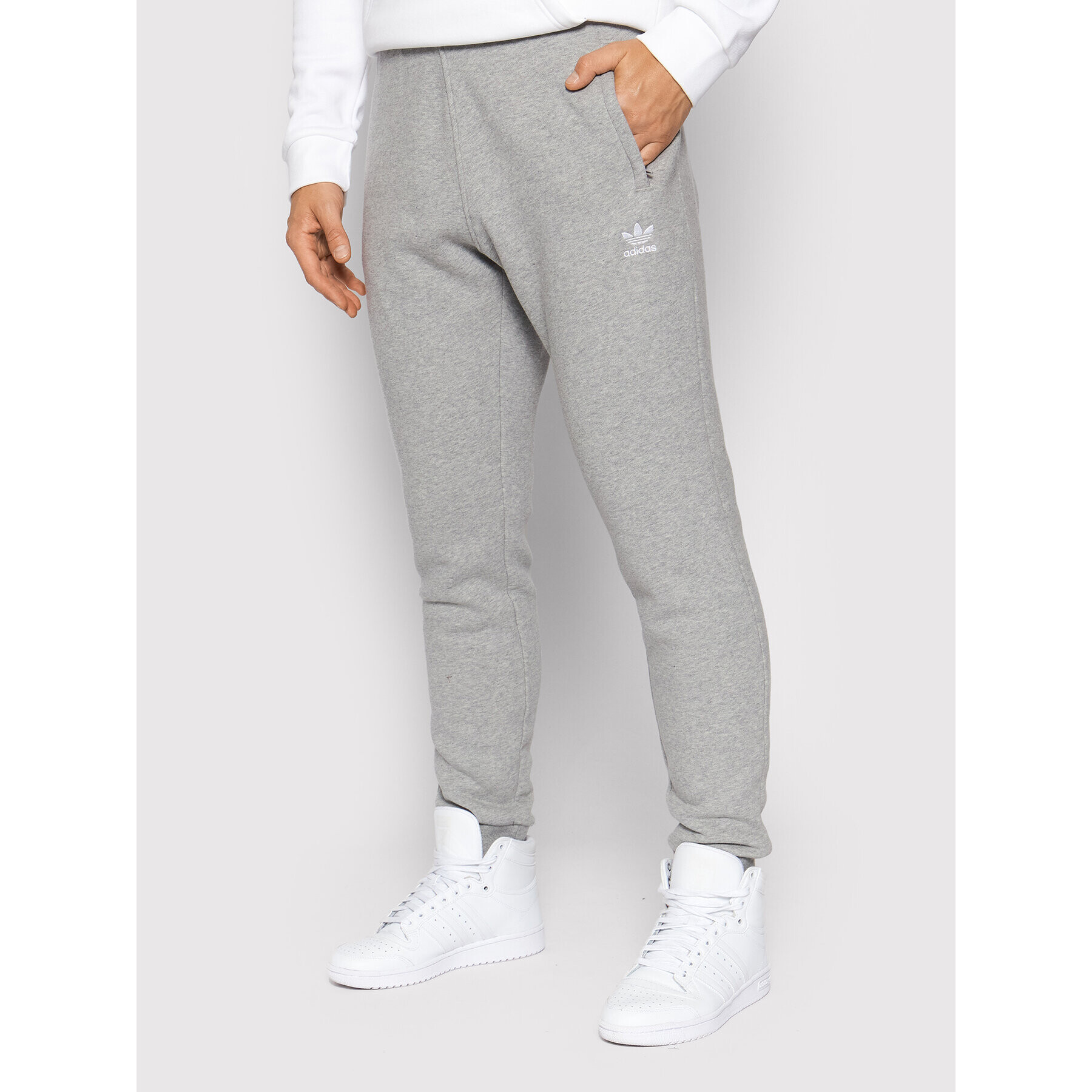 adidas Teplákové kalhoty adicolor Essentials Trefoil H34659 Šedá Slim Fit - Pepit.cz