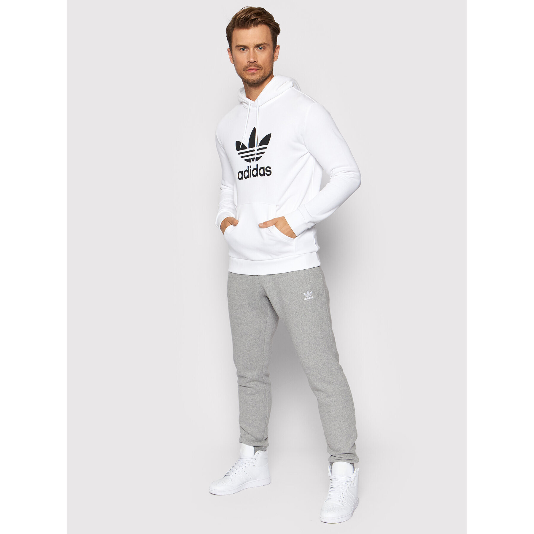 adidas Teplákové kalhoty adicolor Essentials Trefoil H34659 Šedá Slim Fit - Pepit.cz