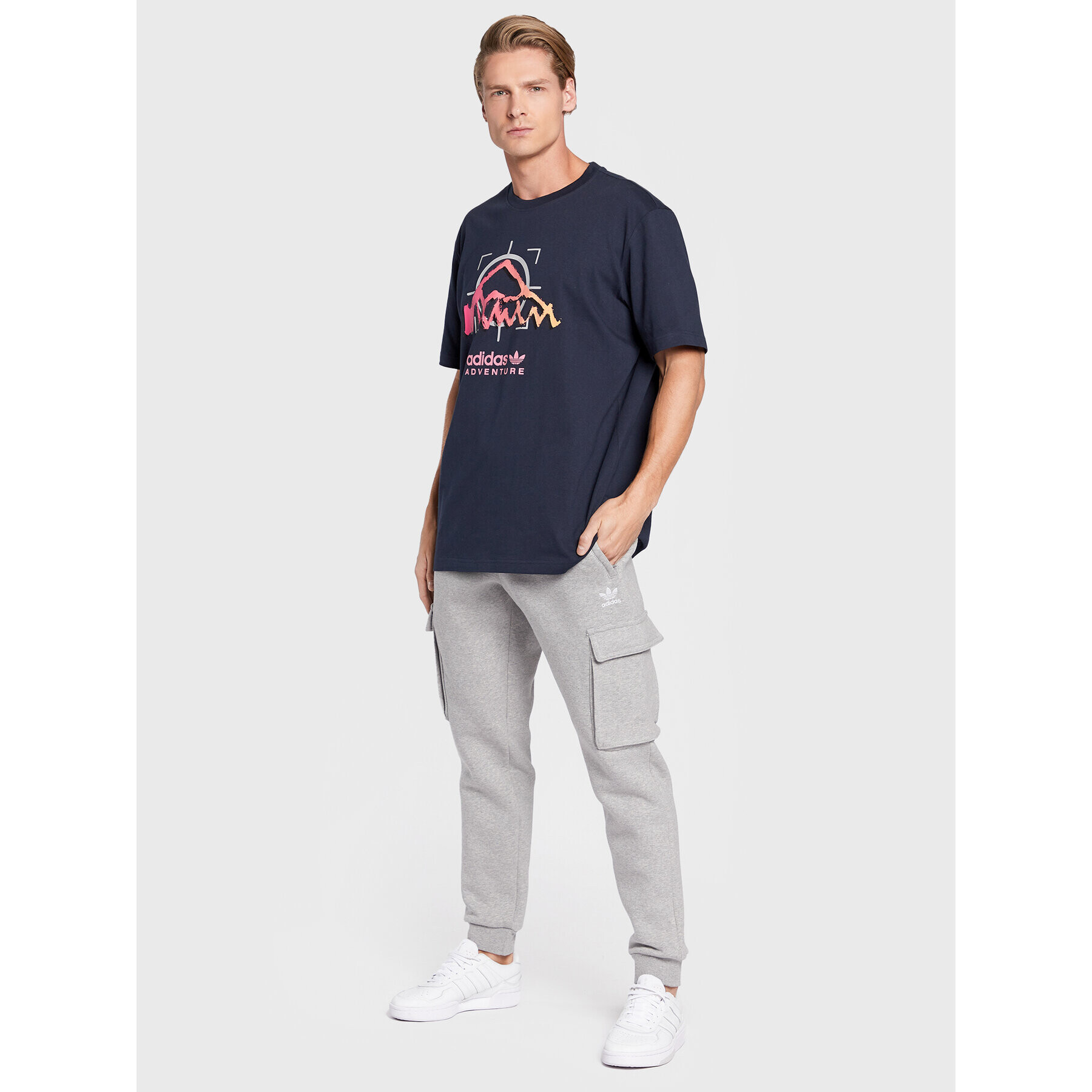 adidas Teplákové kalhoty adicolor Essentials Trefoil HK0184 Šedá Slim Fit - Pepit.cz