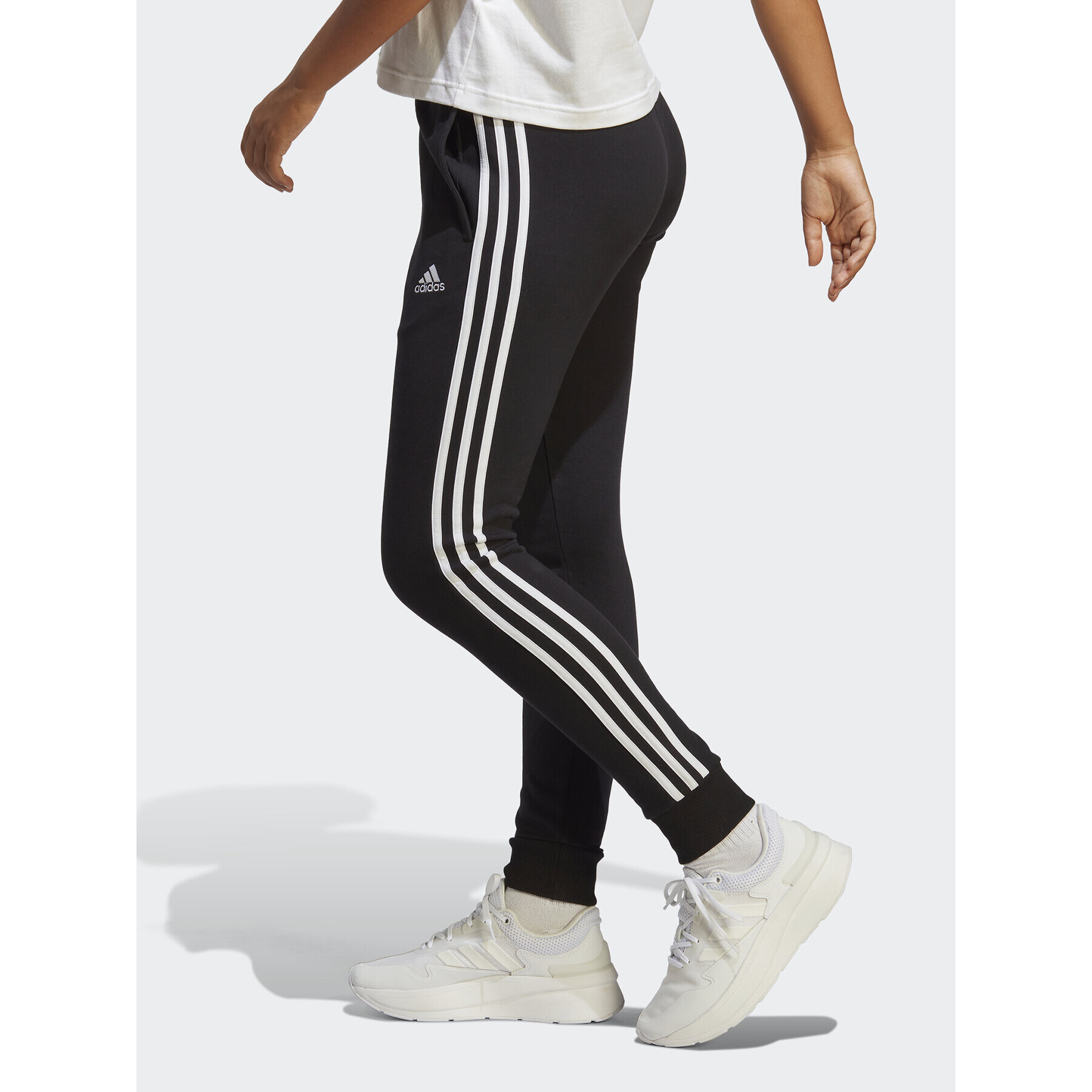 adidas Teplákové kalhoty Essentials 3-Stripes French Terry Cuffed Joggers IC8770 Černá Slim Fit - Pepit.cz