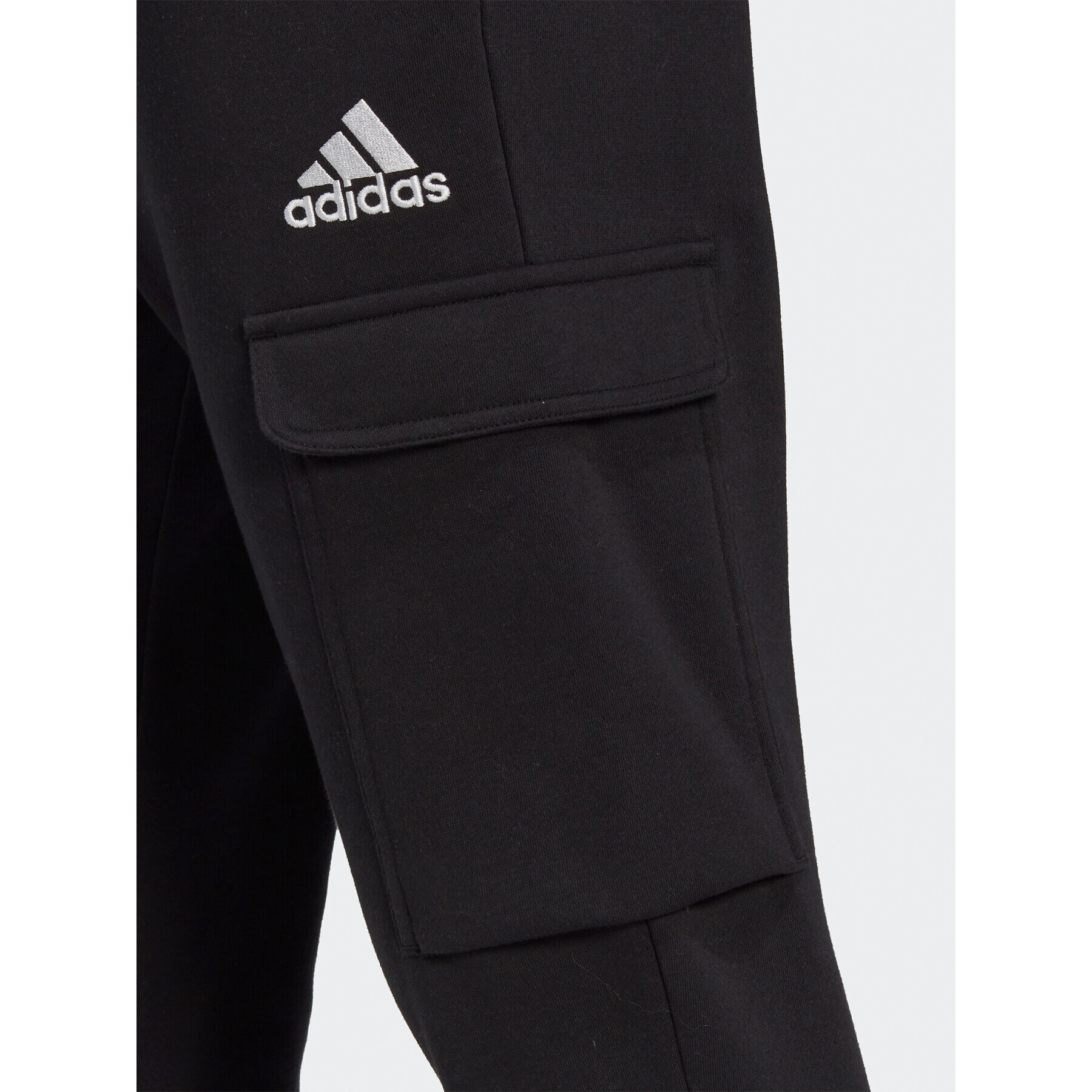 adidas Teplákové kalhoty Essentials Fleece Regular Tapered Cargo Joggers HL2226 Černá Regular Fit - Pepit.cz