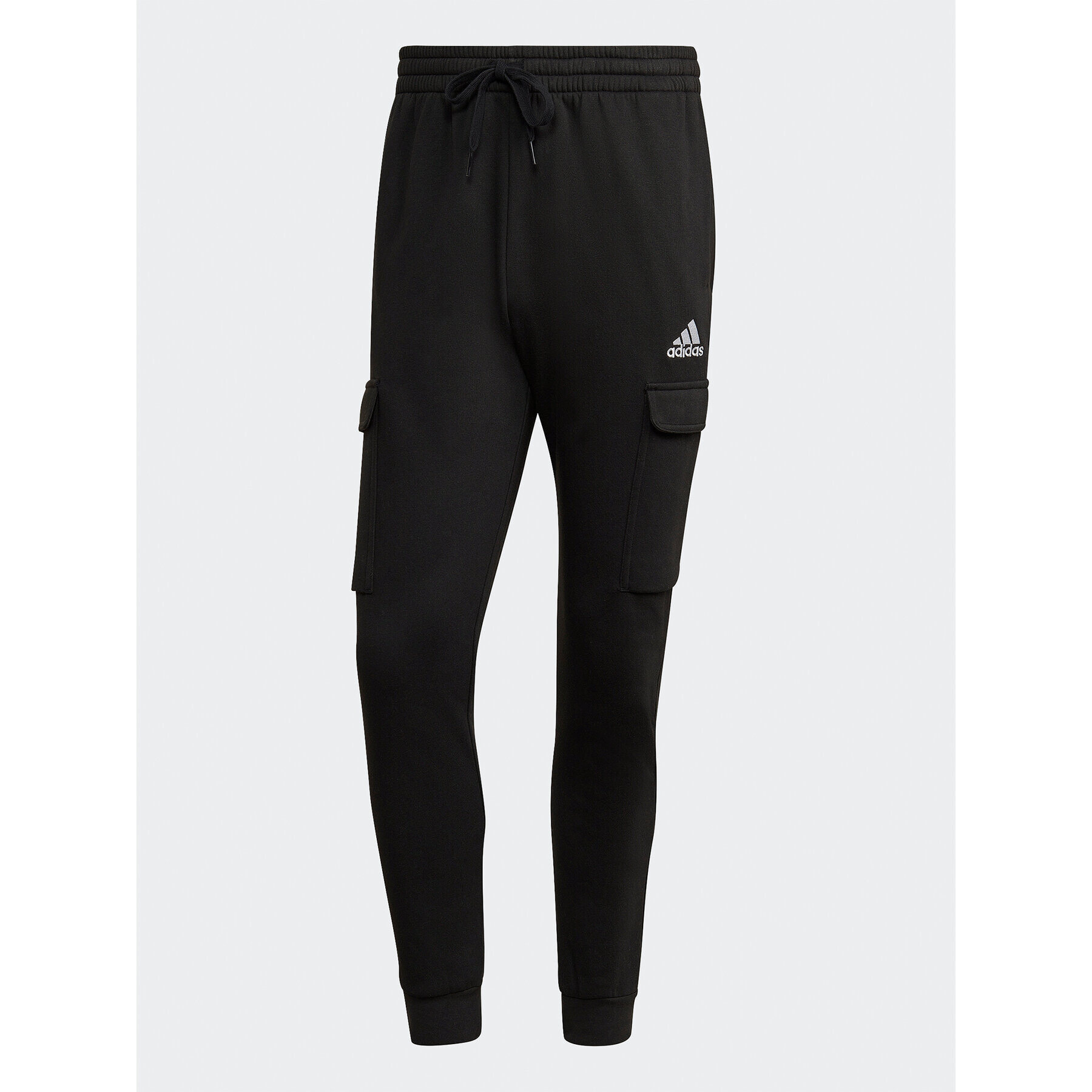 adidas Teplákové kalhoty Essentials Fleece Regular Tapered Cargo Joggers HL2226 Černá Regular Fit - Pepit.cz