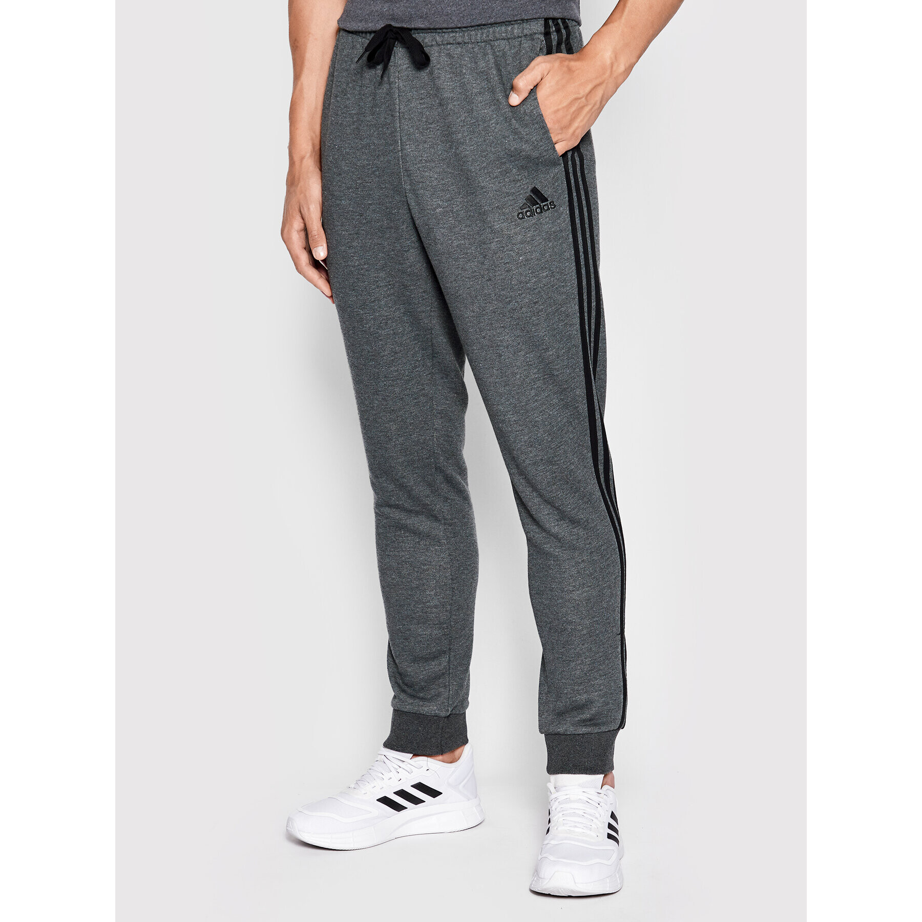 adidas Teplákové kalhoty Essentials French Terry H12256 Šedá Regular Fit - Pepit.cz