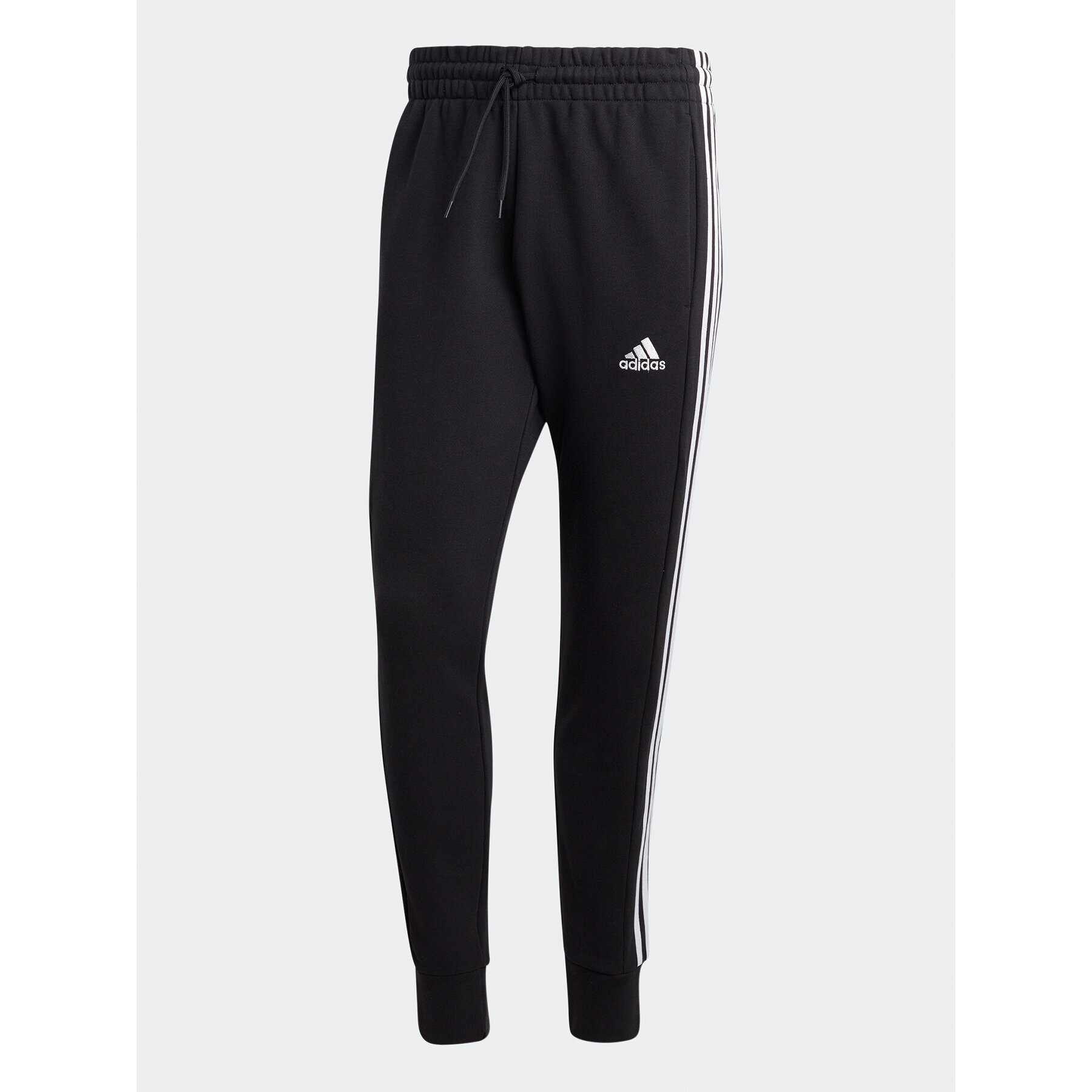 adidas Teplákové kalhoty Essentials French Terry Tapered Cuff 3-Stripes Joggers HA4337 Černá Regular Fit - Pepit.cz