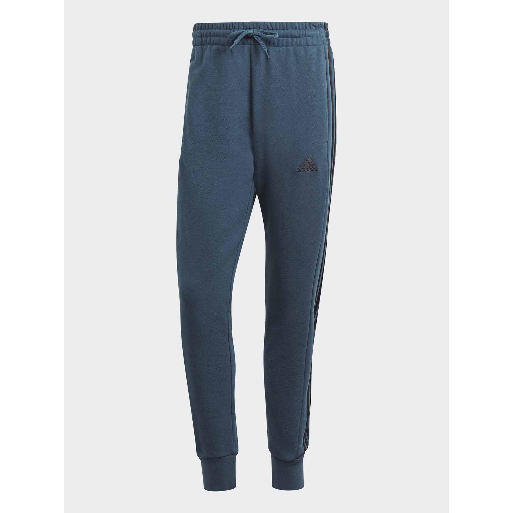 adidas Teplákové kalhoty Essentials French Terry Tapered Cuff 3-Stripes Joggers IJ8698 Tyrkysová Regular Fit - Pepit.cz