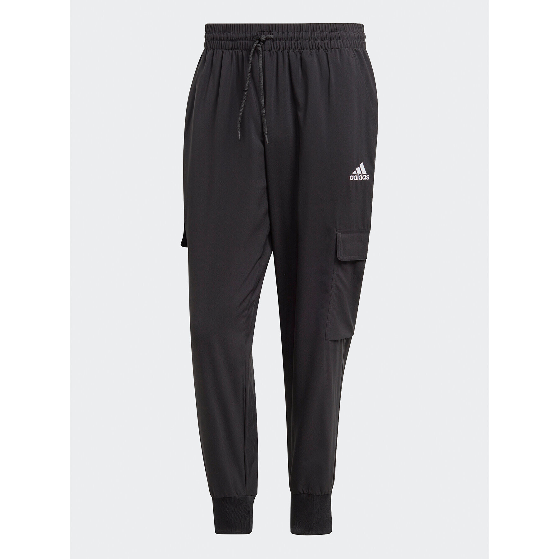 adidas Teplákové kalhoty Essentials Small Logo Woven Cargo Ankle-Length Pants HA4348 Černá Regular Fit - Pepit.cz