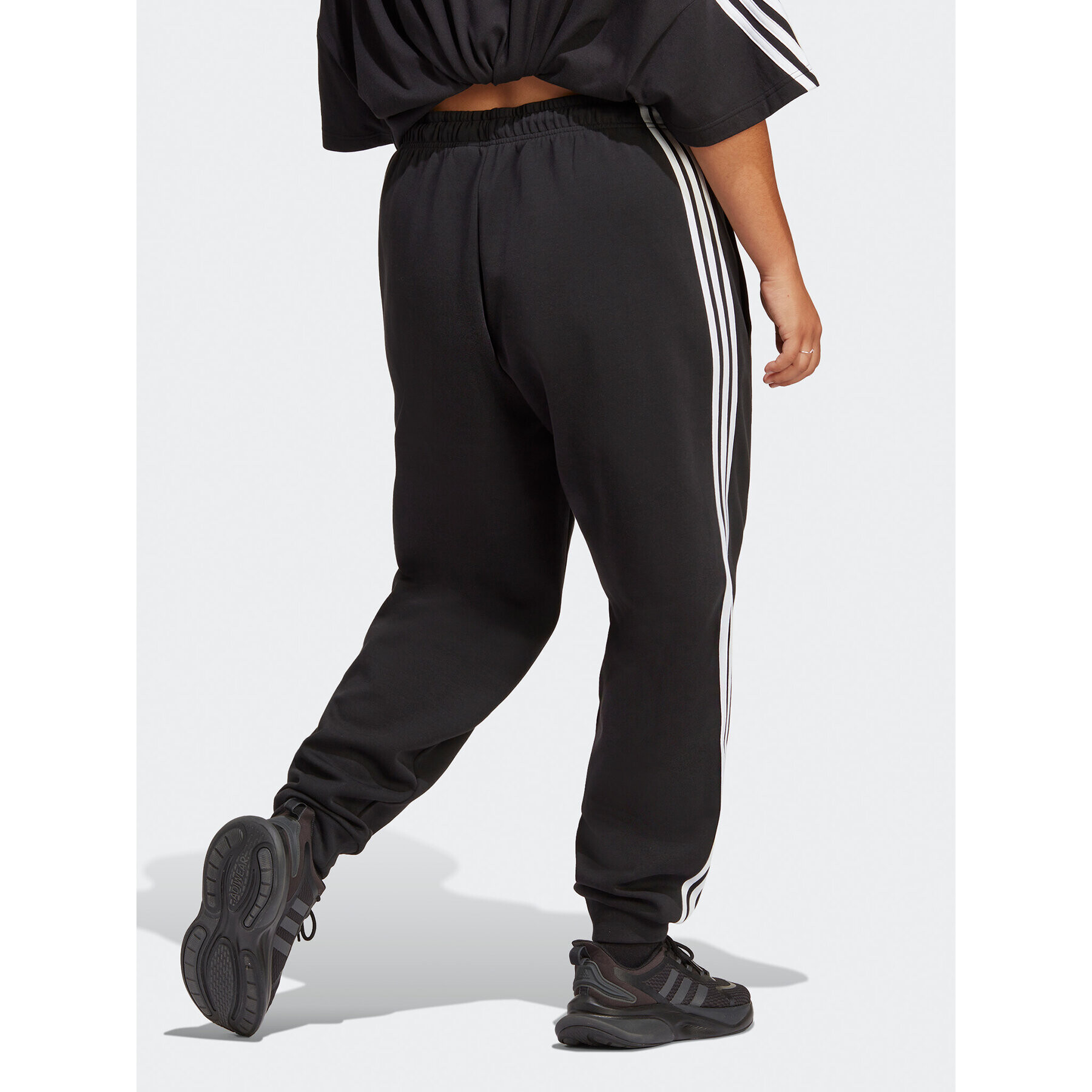 adidas Teplákové kalhoty Future Icons 3-Stripes Regular Tracksuit Bottoms (Plus Size) HT4703 Černá Regular Fit - Pepit.cz