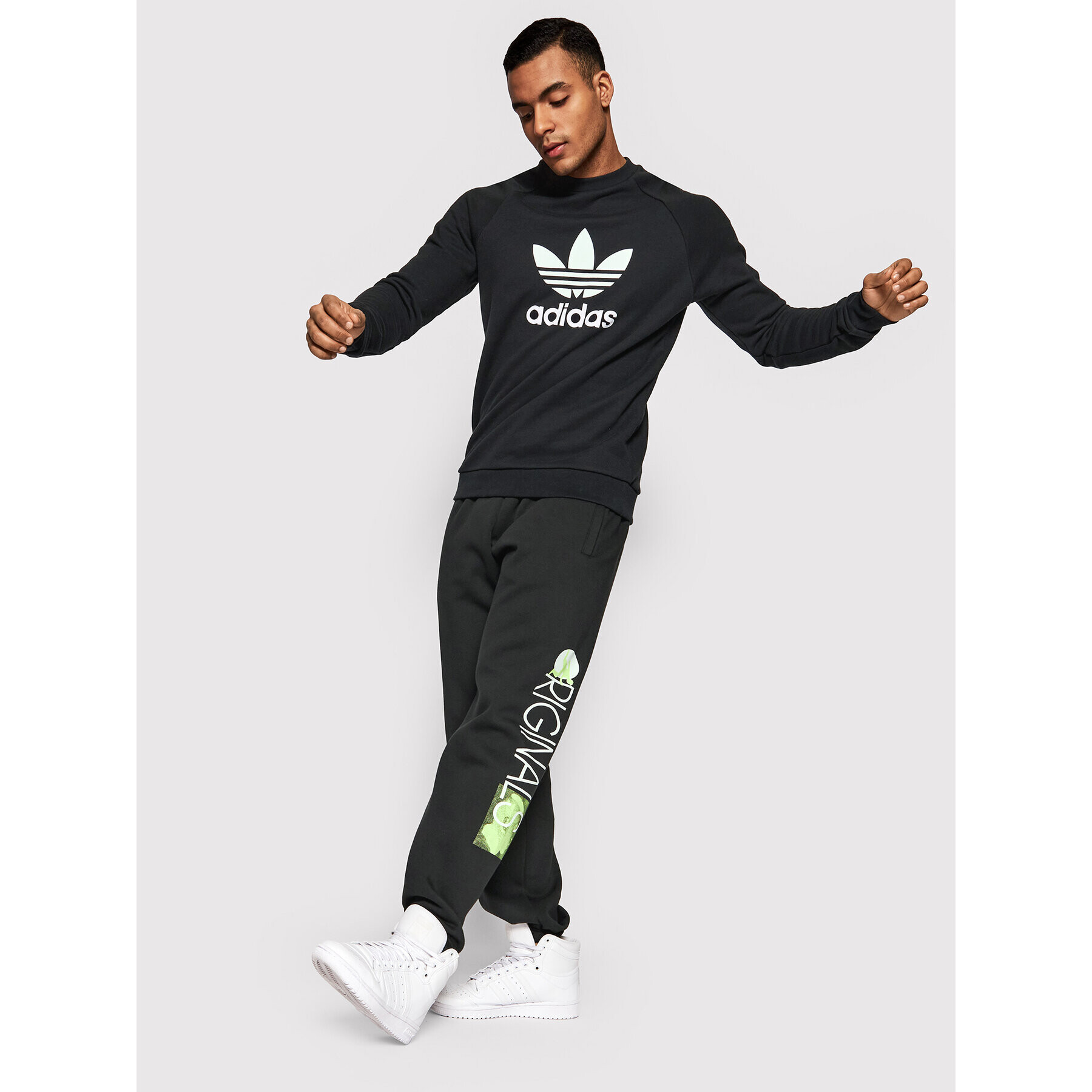 adidas Teplákové kalhoty Graphic Sweat HD7389 Černá Regular Fit - Pepit.cz